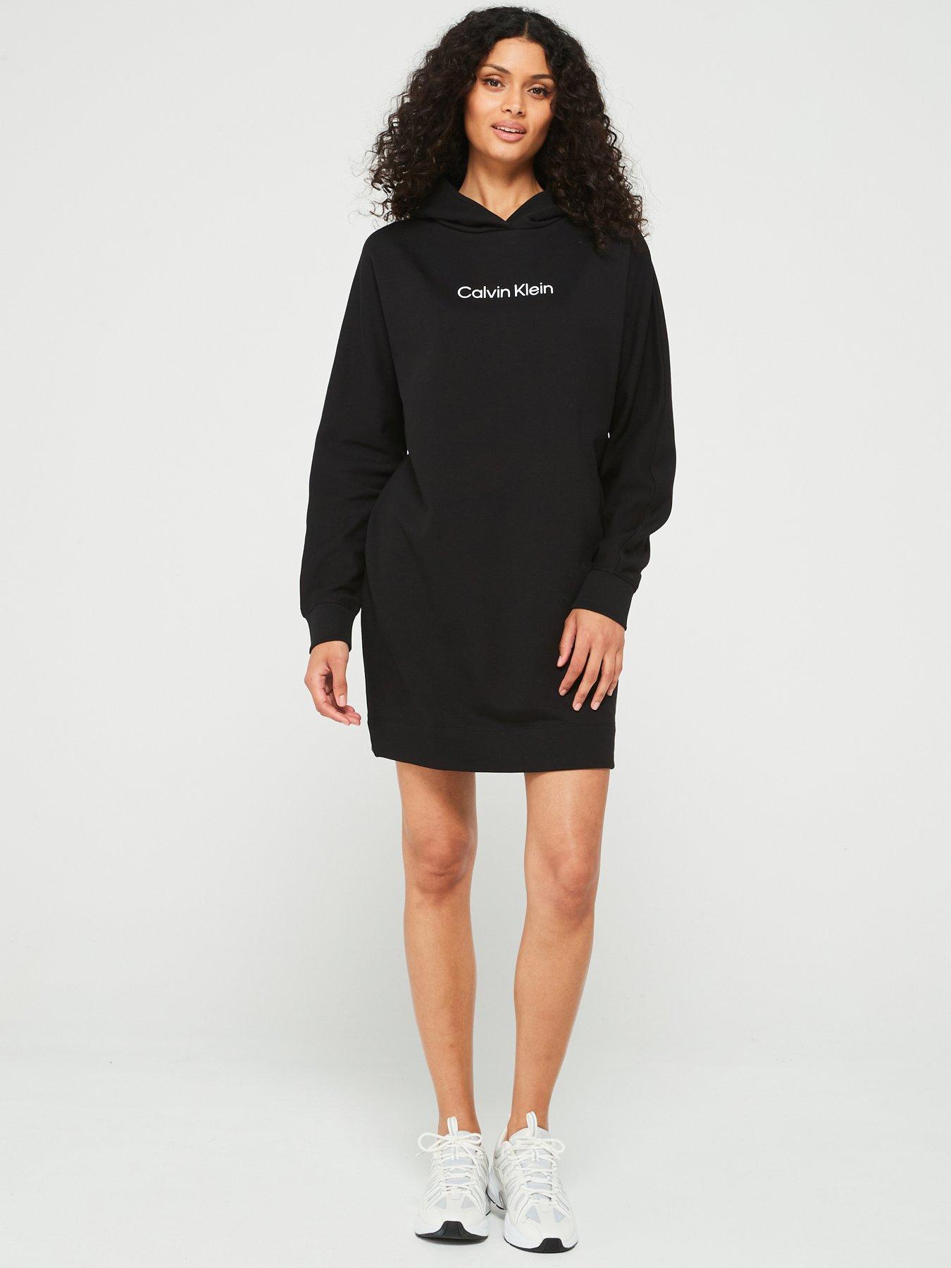 undefined Hero Logo Hoodie Mini Dress - Black