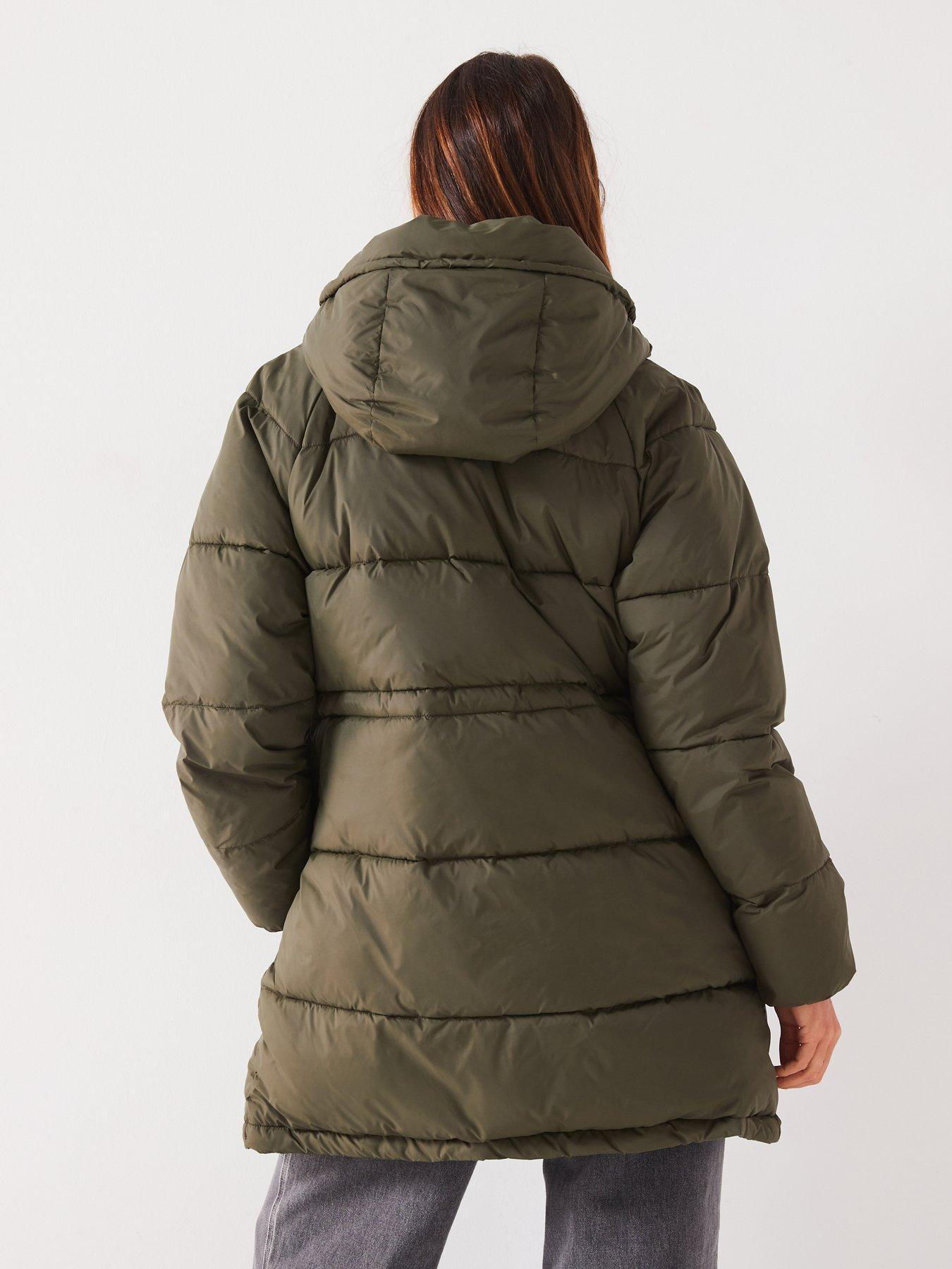  image of tommy-jeans-aspen-mid-length-padded-jacket-green