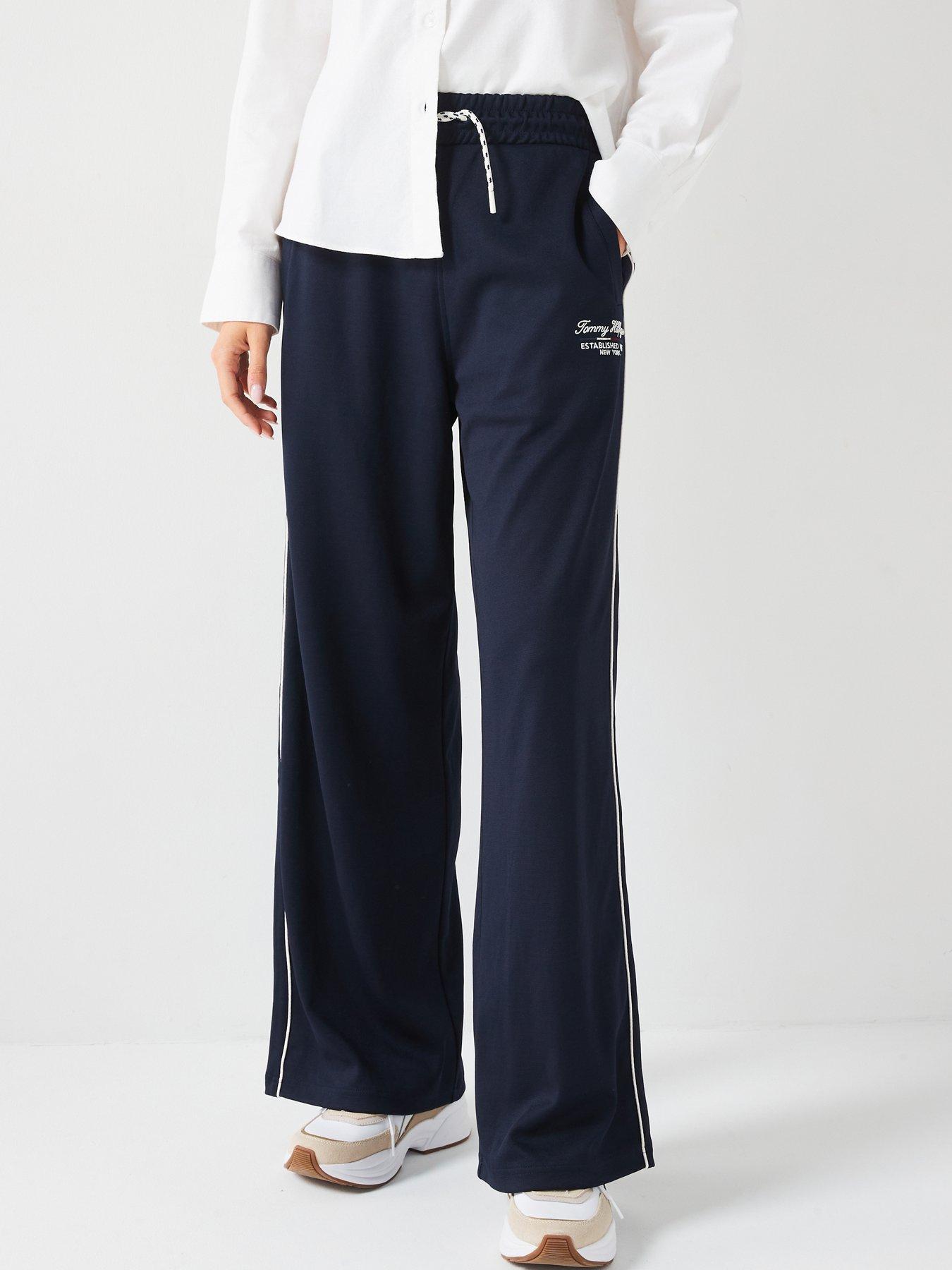undefined Sport Relaxed Wide Leg Joggers - Navy