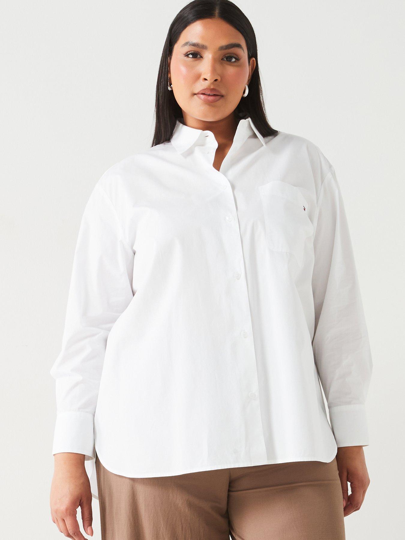 undefined Plus Cotton Shirt - White