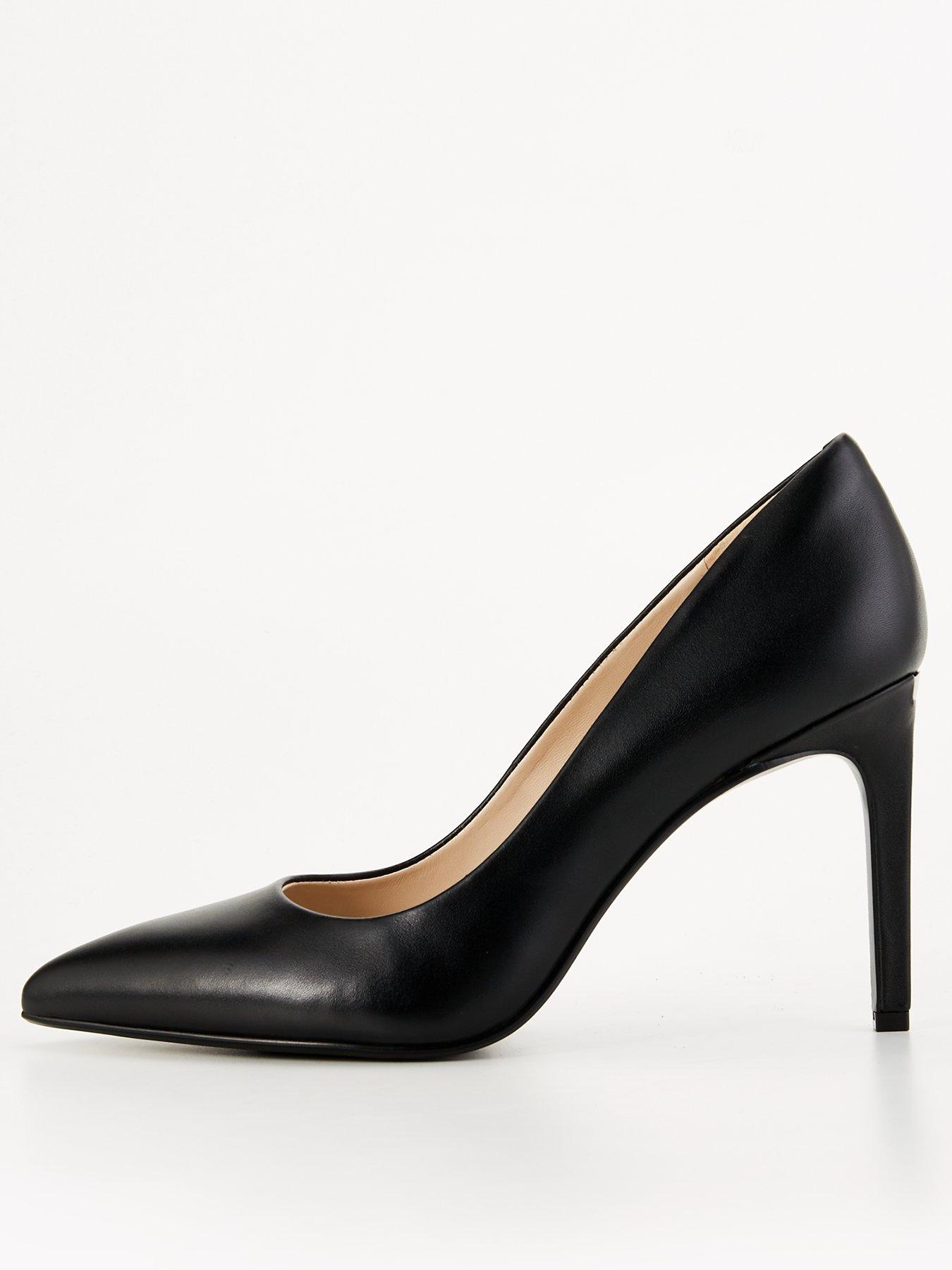 undefined Leather Heel Pump - Black