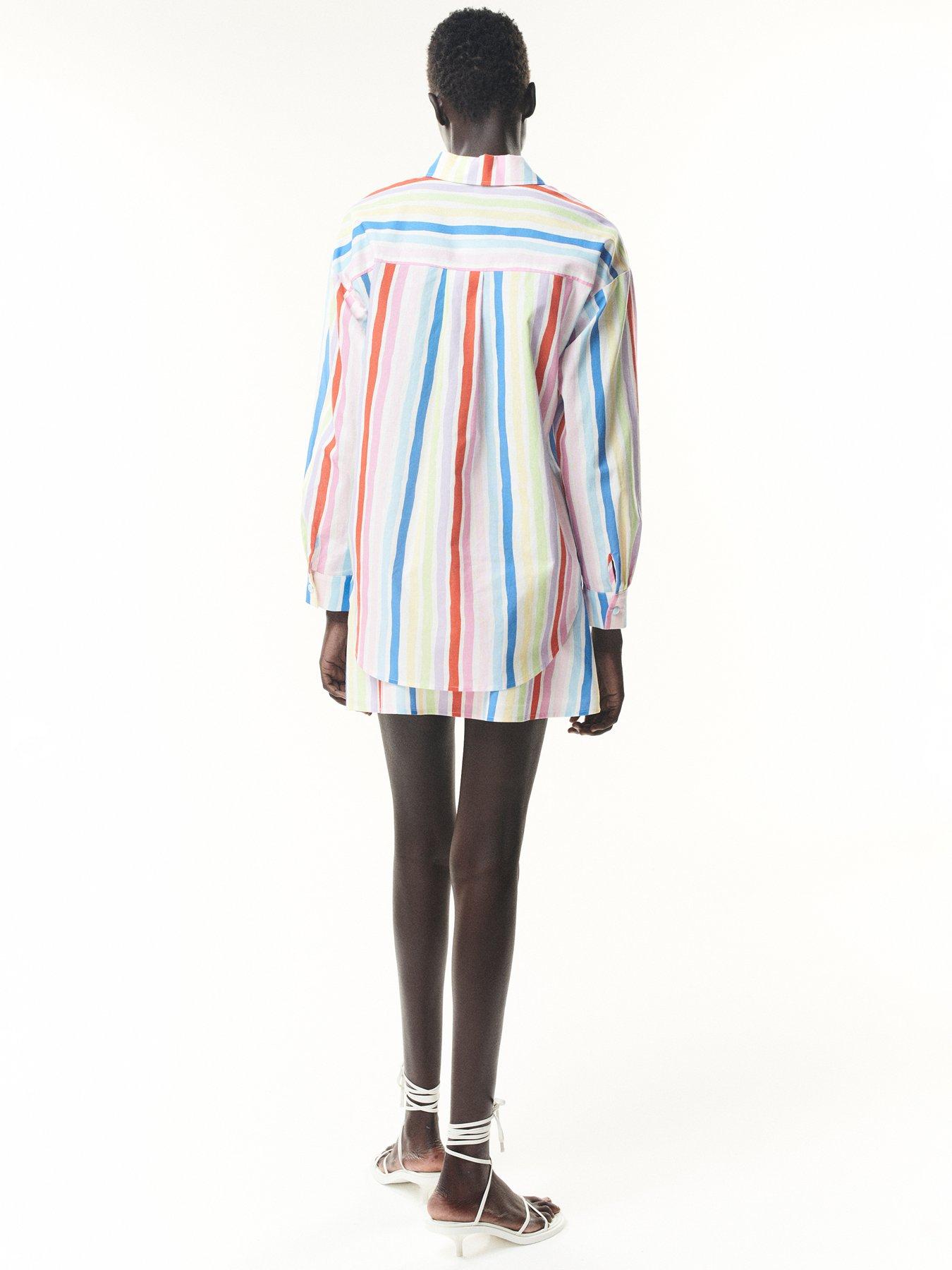 Image 2 of 6 of Olivia Rubin Arin Rainbow Stripe Shirt