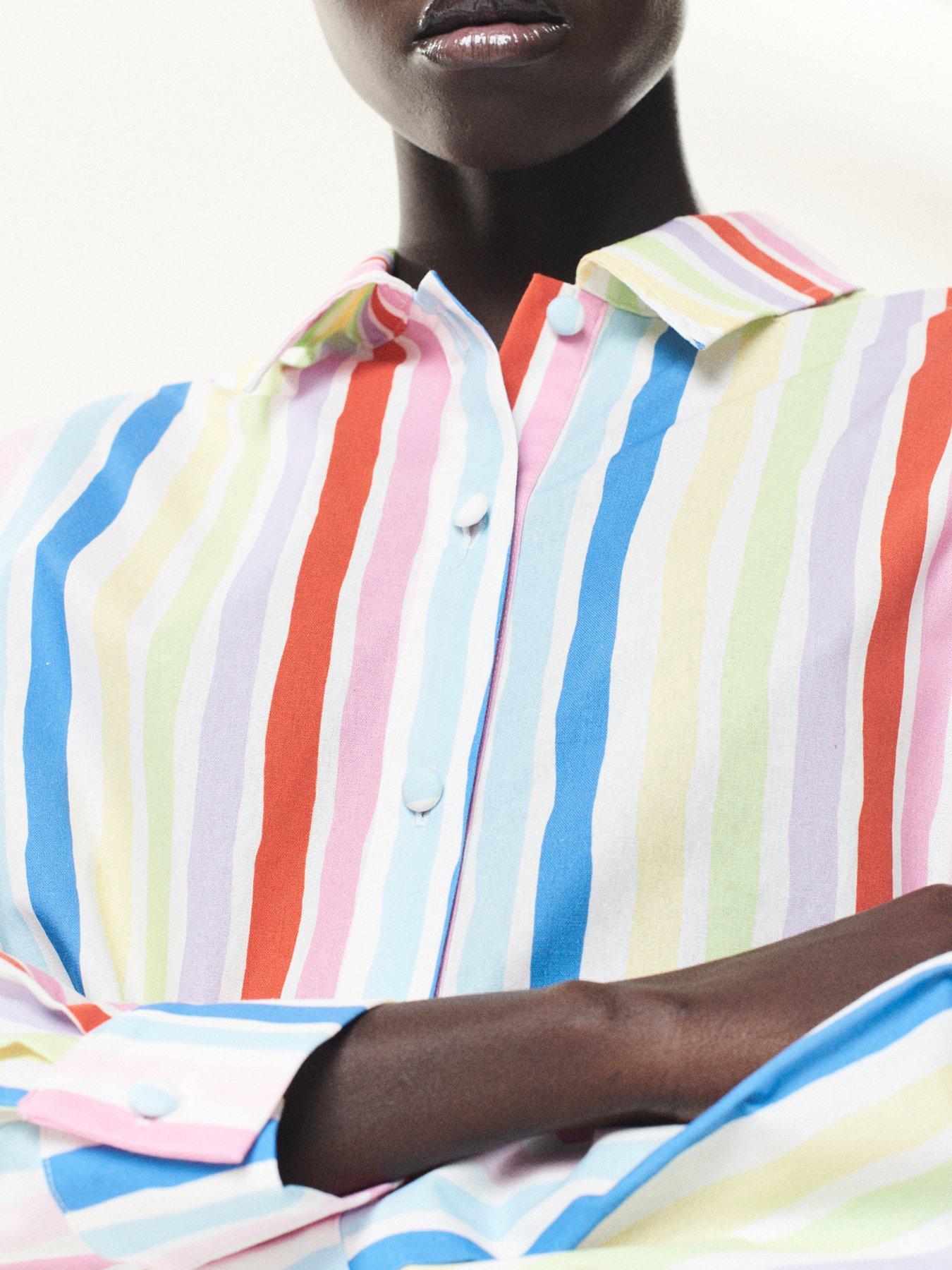 Image 5 of 6 of Olivia Rubin Arin Rainbow Stripe Shirt