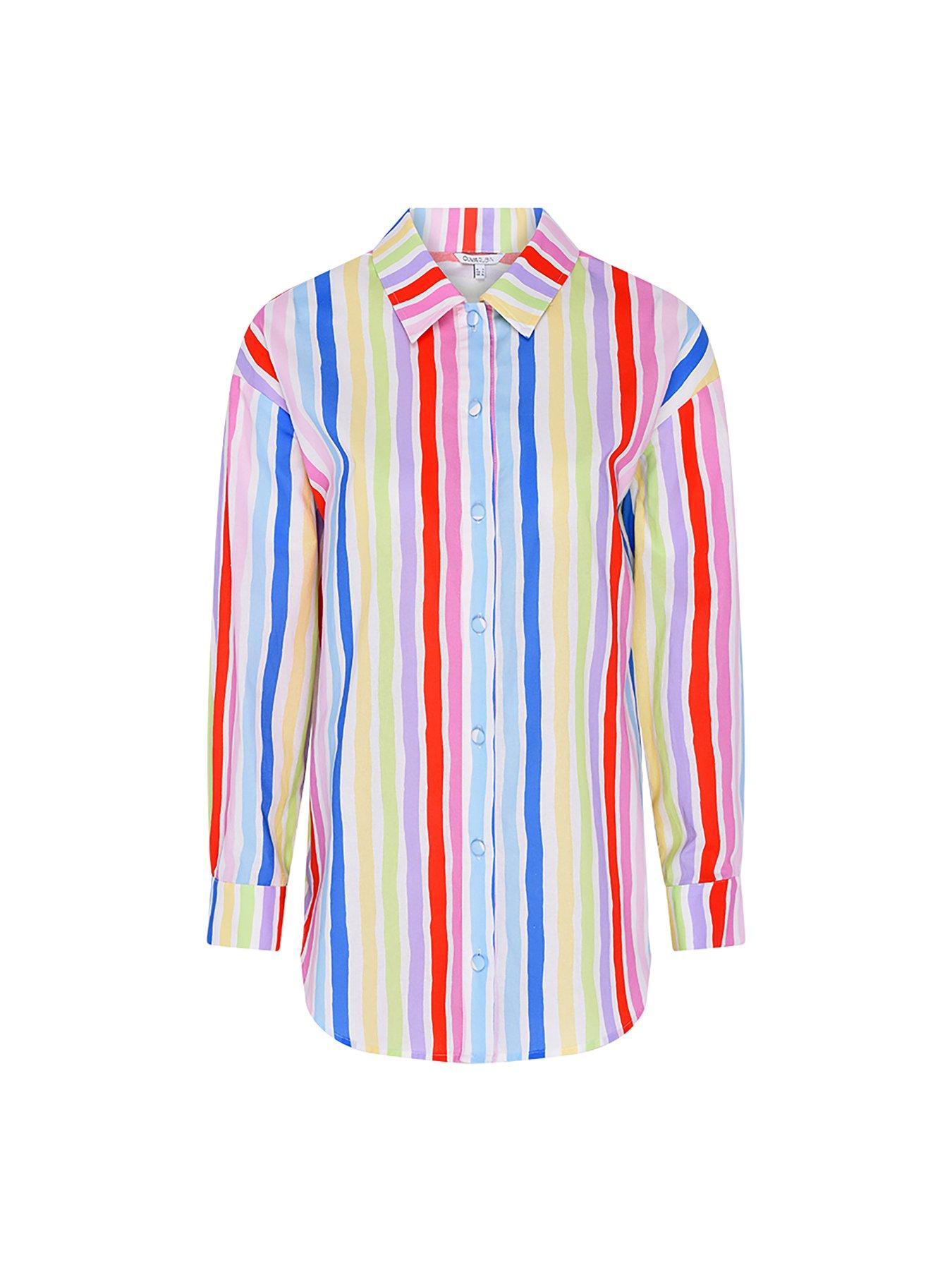 Image 6 of 6 of Olivia Rubin Arin Rainbow Stripe Shirt
