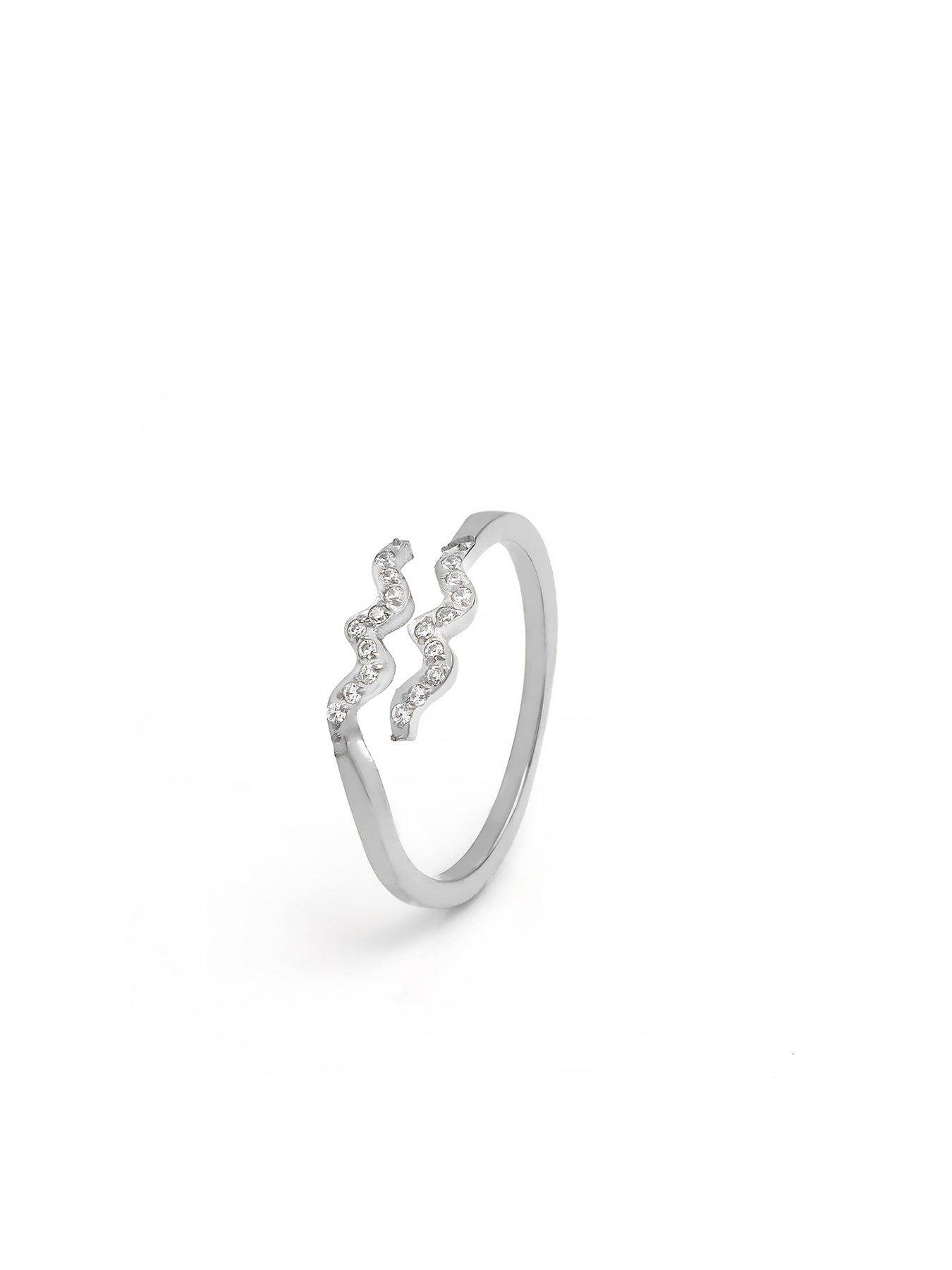 undefined Silver Zodiac Rings With CZ Stones