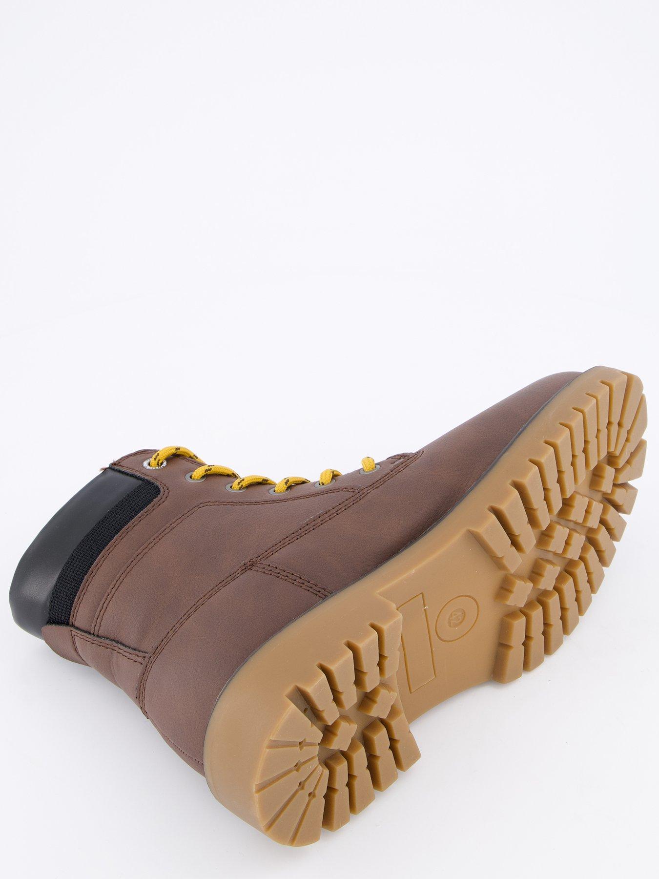 image of jack-jones-faux-leather-lace-up-worker-boots-brown
