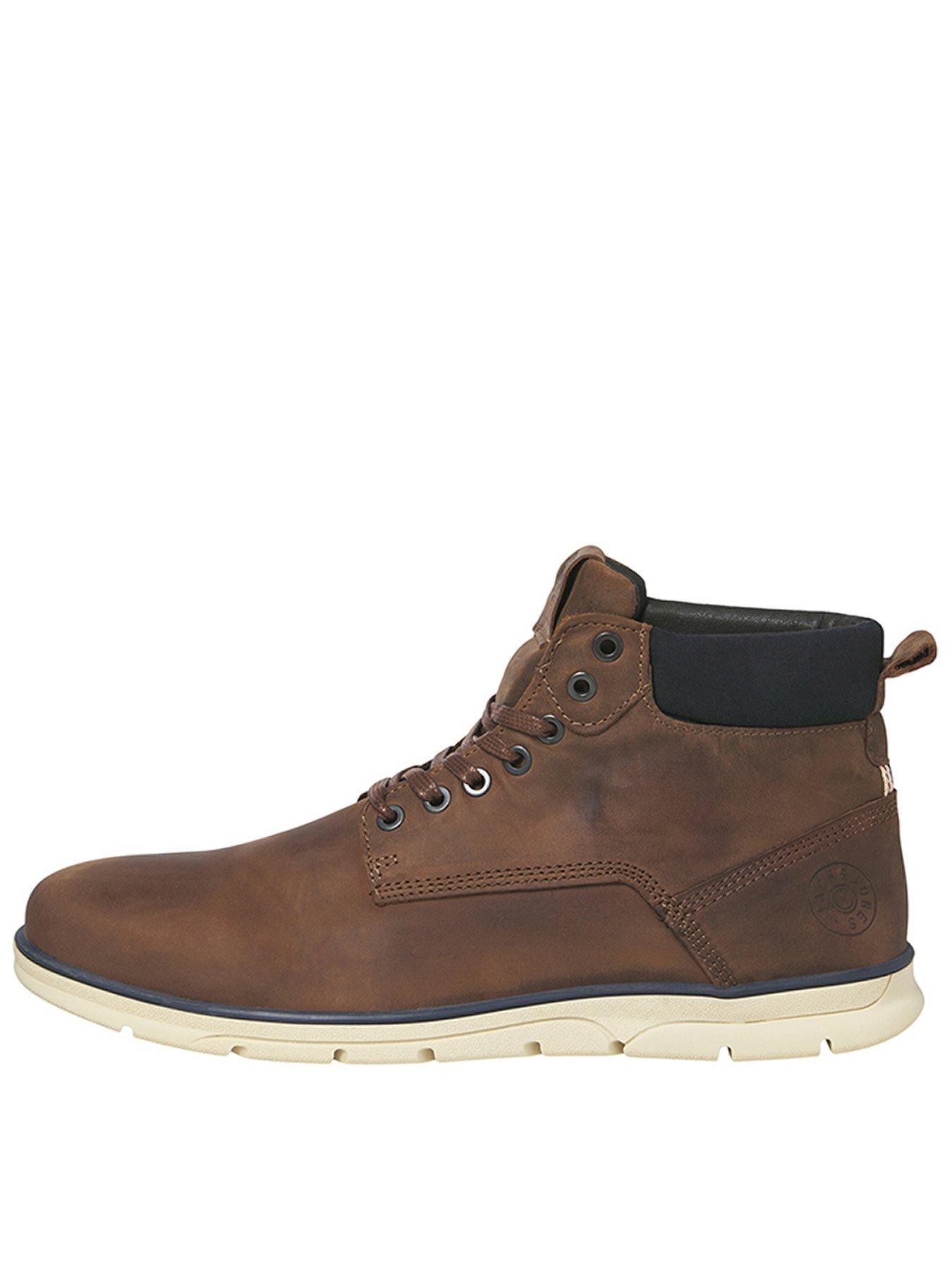 Jack Jones Faux Leather Lace Up Chukka Boots littlewoods