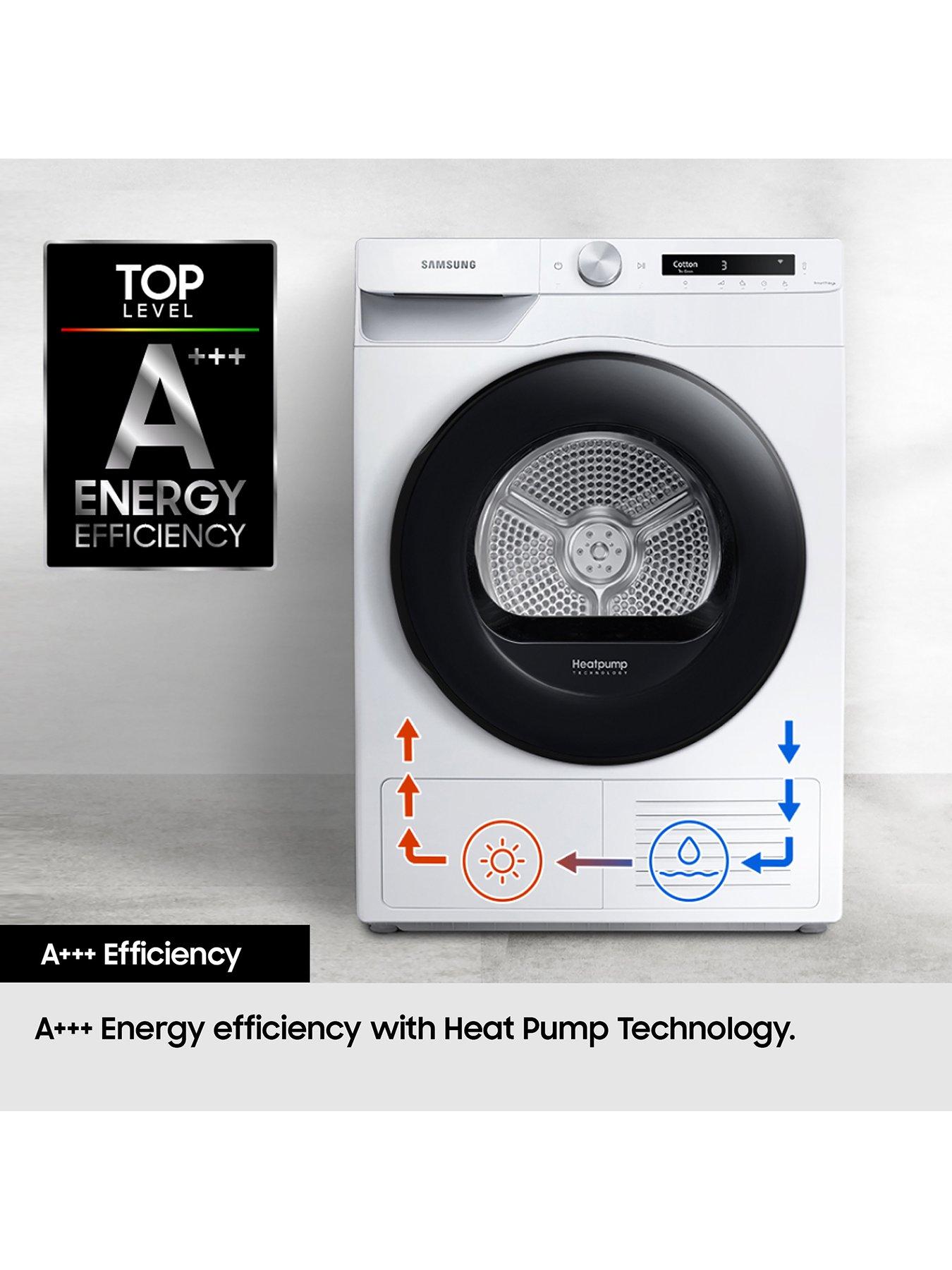  image of samsung-series-7-dv90t6240les1-9kg-loadnbspheat-pump-tumble-dryer-withnbspwith-optimaldry