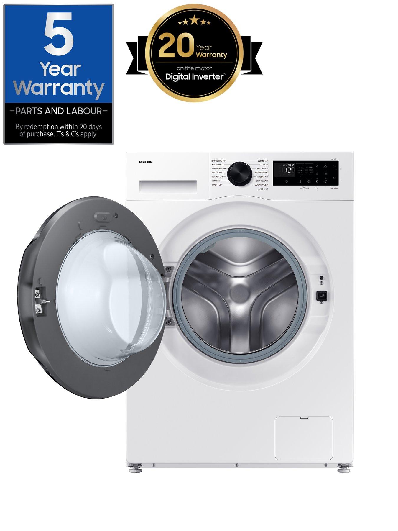  image of samsung-series-5-wd90dg5b15beeu-9kg-load-6kg-dry-1400-spin-washer-dryer-with-ecobubble-technology-white