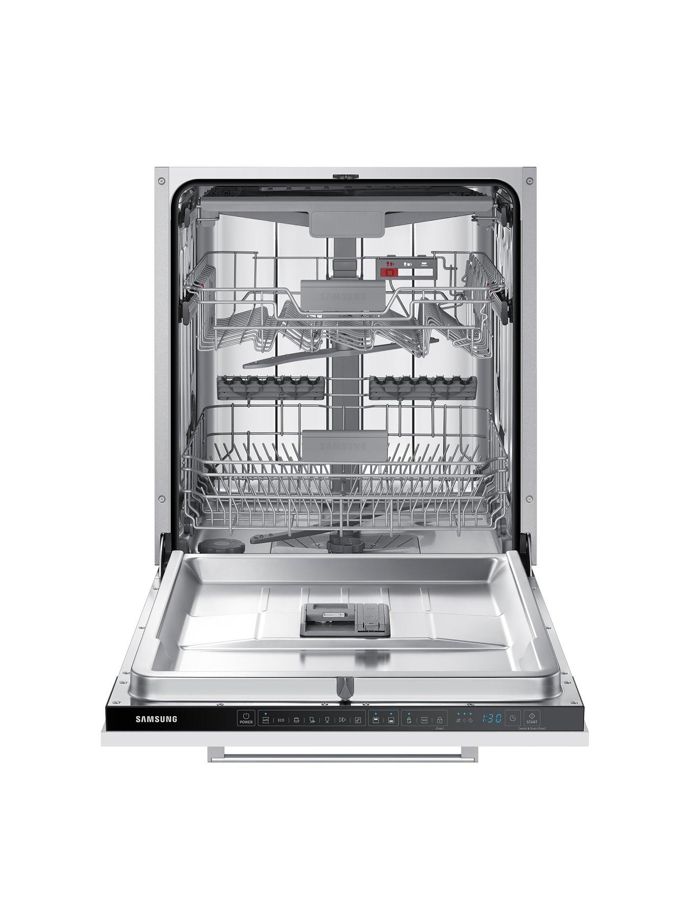  image of samsung-series-7-dw60cg550b00eu-built-in-60cm-wide-14-place-settingnbspdishwasher-with-auto-door-black-control-panel