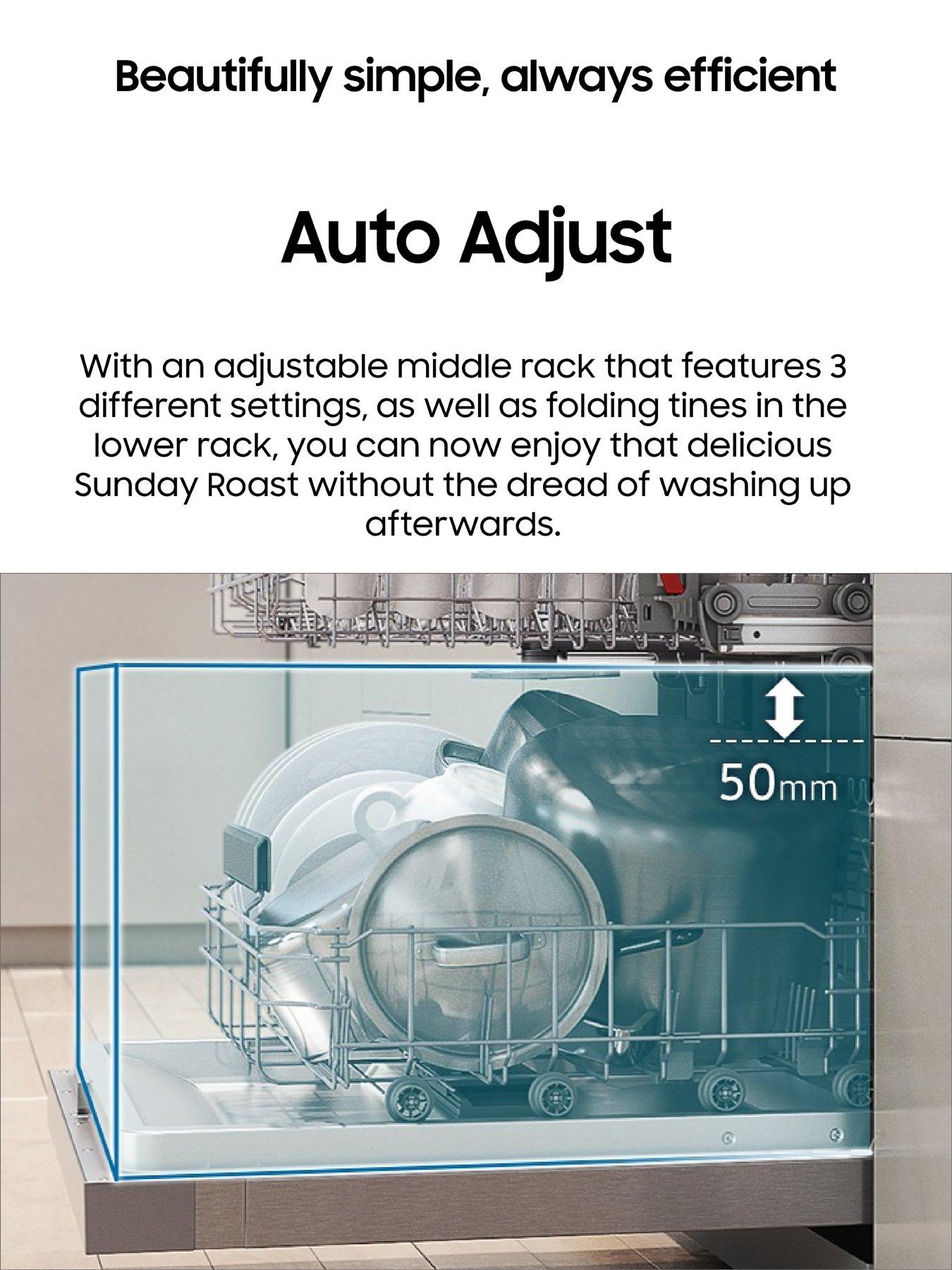  image of samsung-series-7-dw60cg550b00eu-built-in-60cm-wide-14-place-settingnbspdishwasher-with-auto-door-black-control-panel
