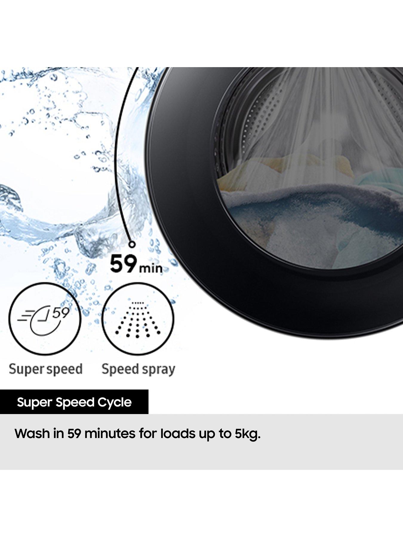 Image 6 of 8 of Samsung Series 6 AI Energy WW11DG6B25LBU1 11kg Load, 1400 Spin Washing Machine with SpaceMax &amp; SmartThings - Black