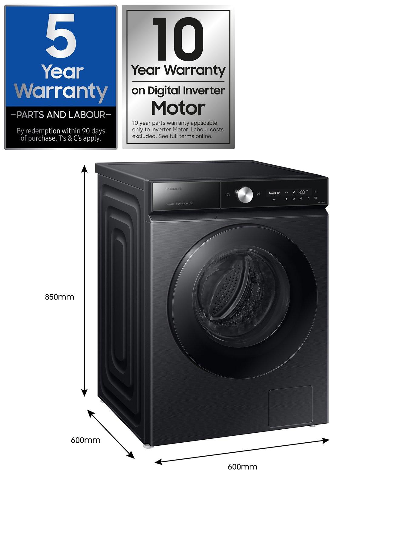 Image 7 of 8 of Samsung Series 8 AI Energy WW11DB8B95GBU1 11kg Load, 1400 Spin Washing Machine with QuickDrive, AI Wash and SpaceMax - Black
