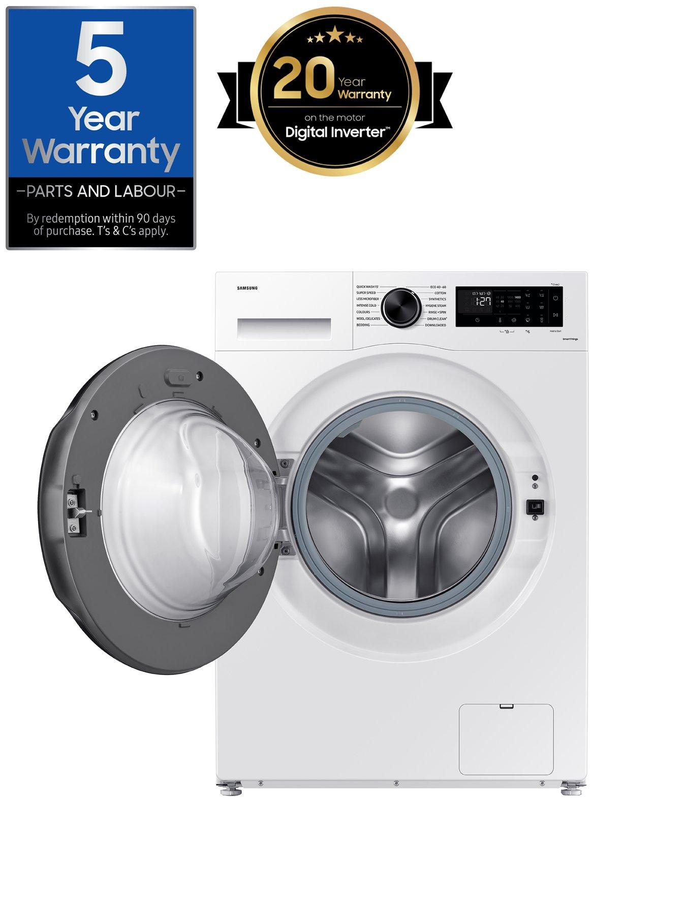  image of samsung-series-5-ai-energy-ww11dg5b25aeeu-11kg-load-1400-spin-washing-machine-with-spacemax-white