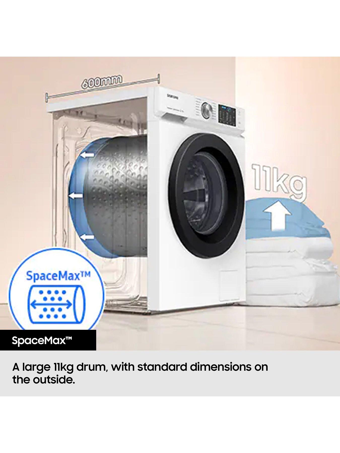  image of samsung-series-5-ai-energy-ww11dg5b25aeeu-11kg-load-1400-spin-washing-machine-with-spacemax-white
