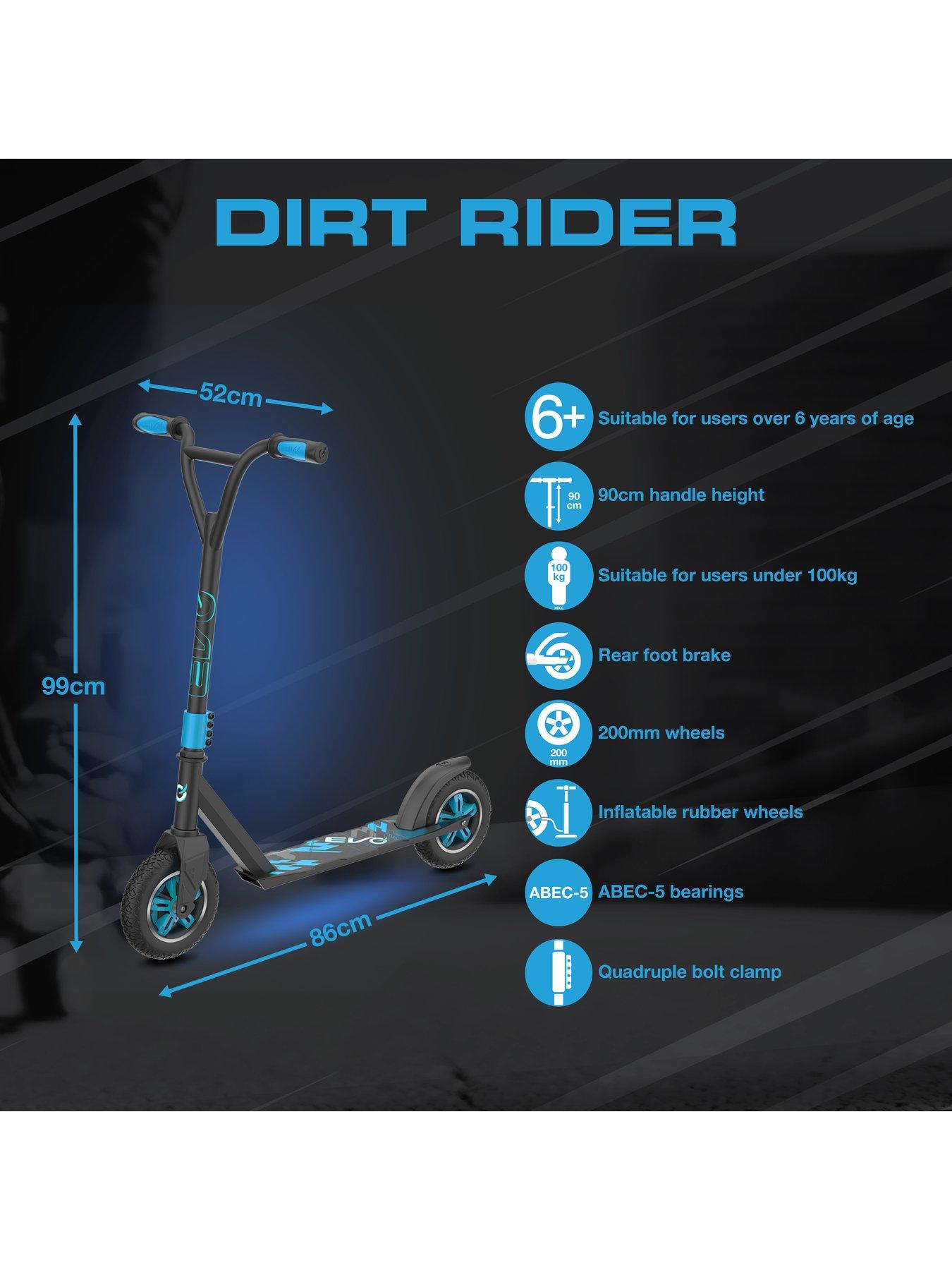 Image 6 of 6 of EVO Dirt Rider Scooter - Baby Blue