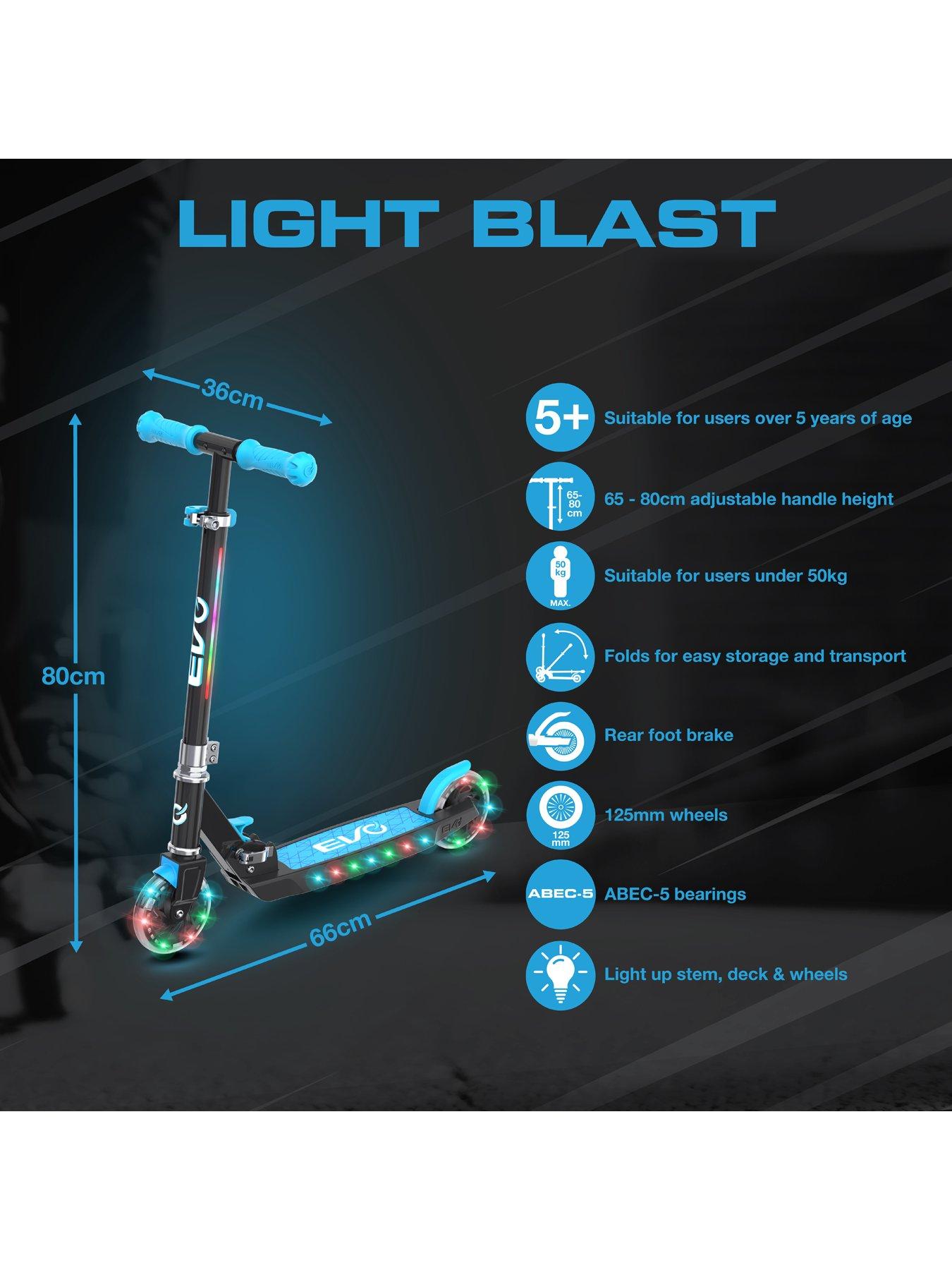 Image 6 of 7 of EVO Light Blast Foldable Scooter - Baby Blue