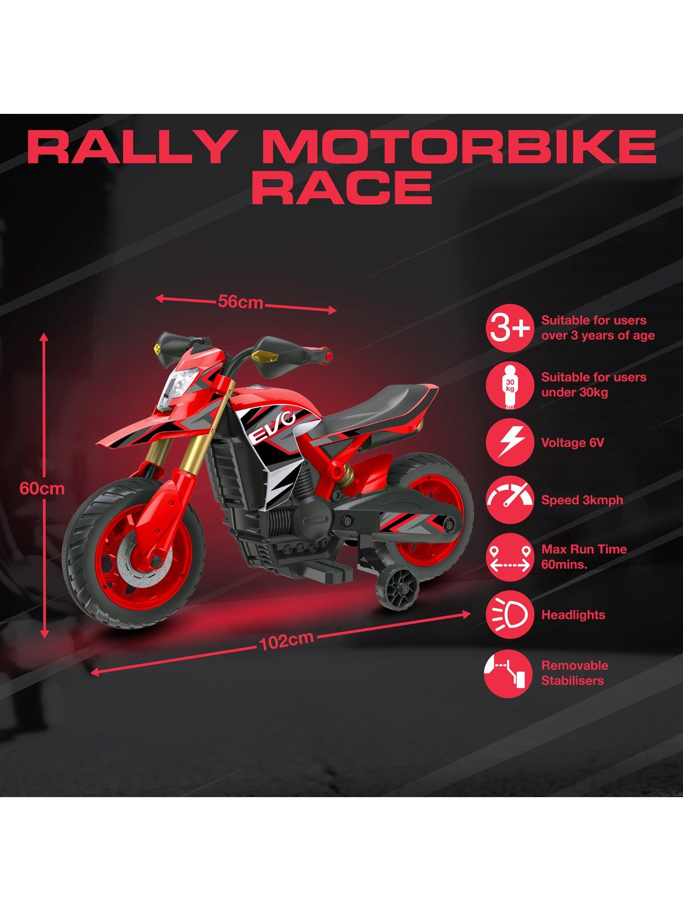 Image 6 of 6 of EVO Rally Motorbike 6V Ride-On - Red