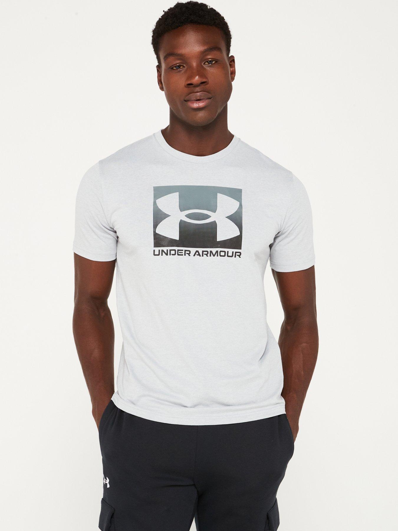 UNDER ARMOUR Men's Training Boxed Sports Logo T-Shirt - Grey