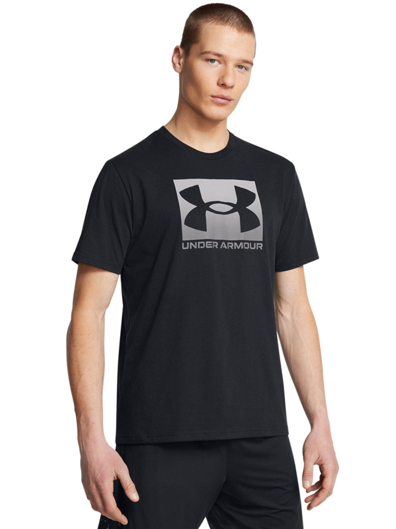 undefined Men's Training Boxed Sports Logo T-Shirt - Black