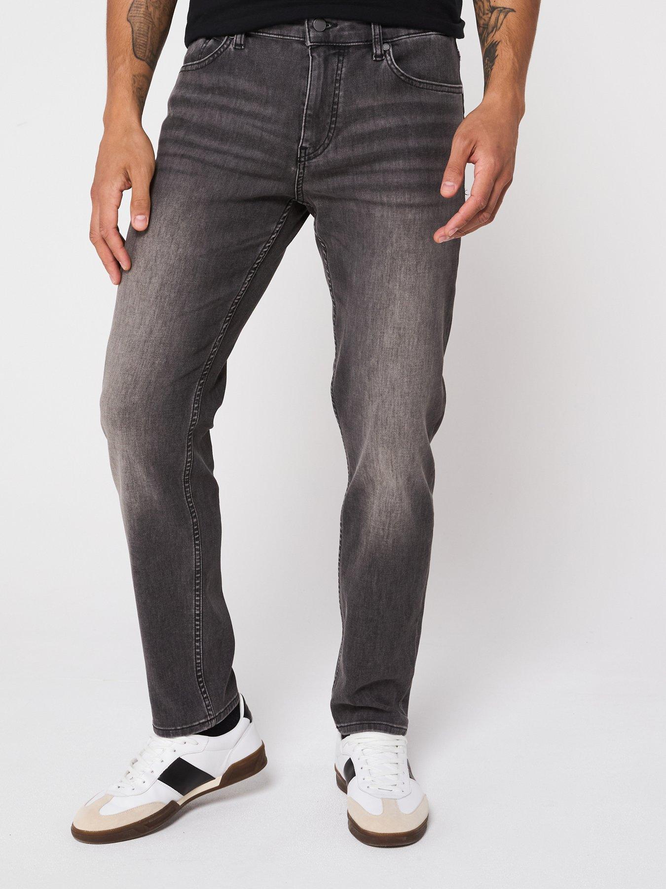 BOSS P-ReMaine Regular Fit Stretch Jeans - Dark Grey