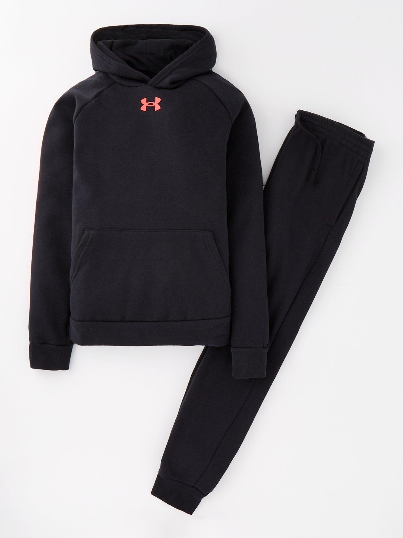  image of under-armour-boys-training-rival-fleece-tracksuit-black