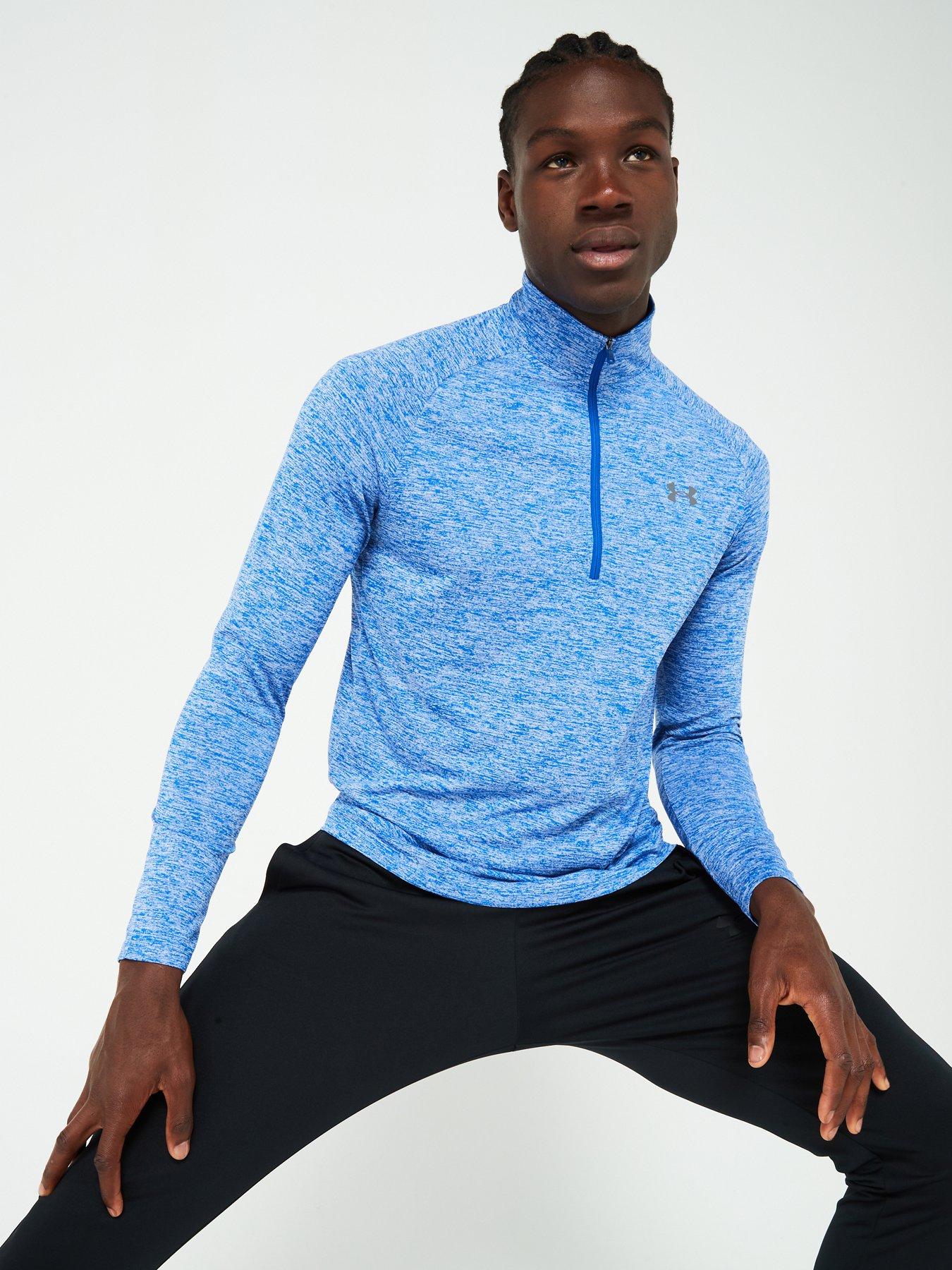  image of under-armour-mens-training-tech-20-12-zip-top-blue