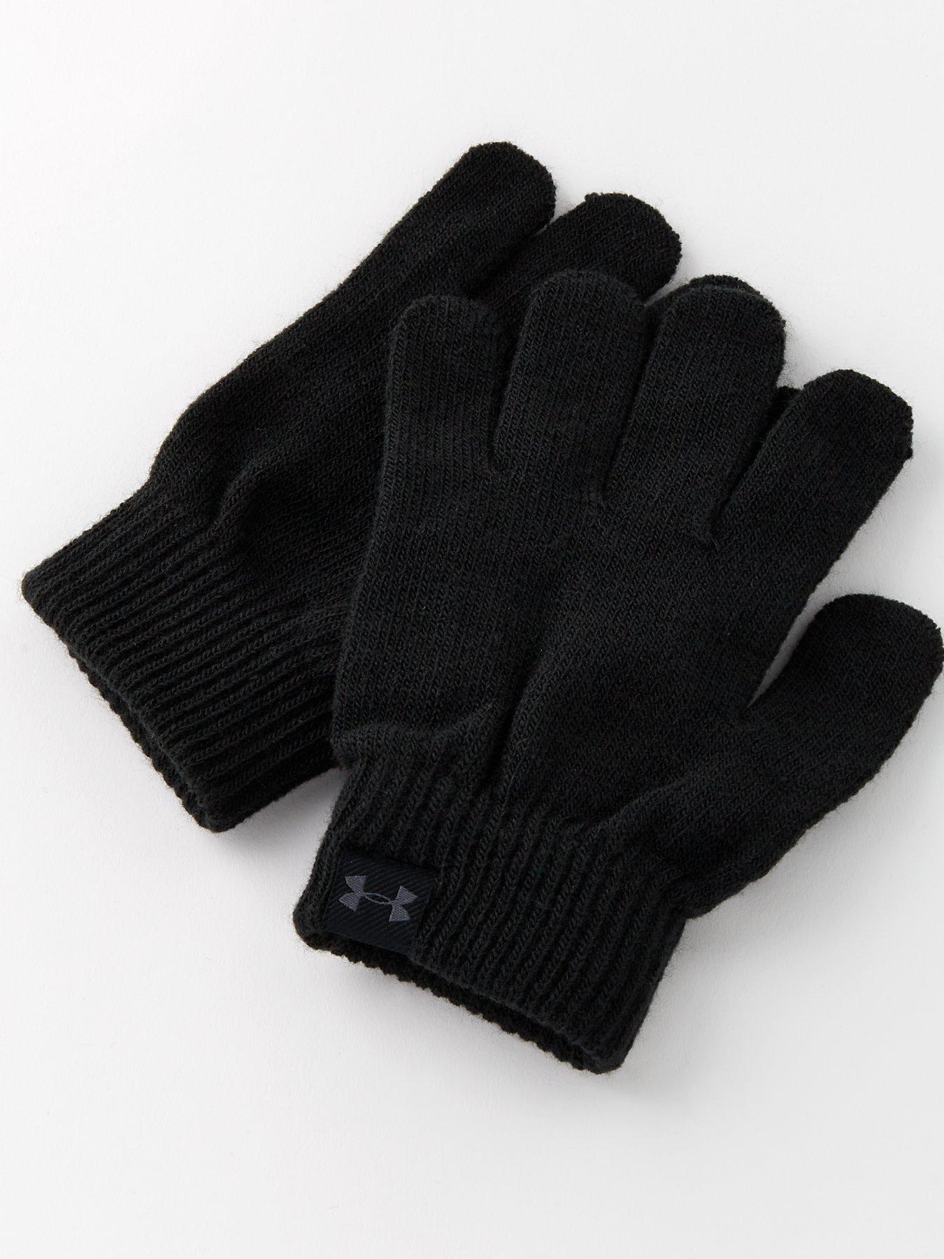  image of under-armour-boys-training-beanie-and-glove-combo-set-black