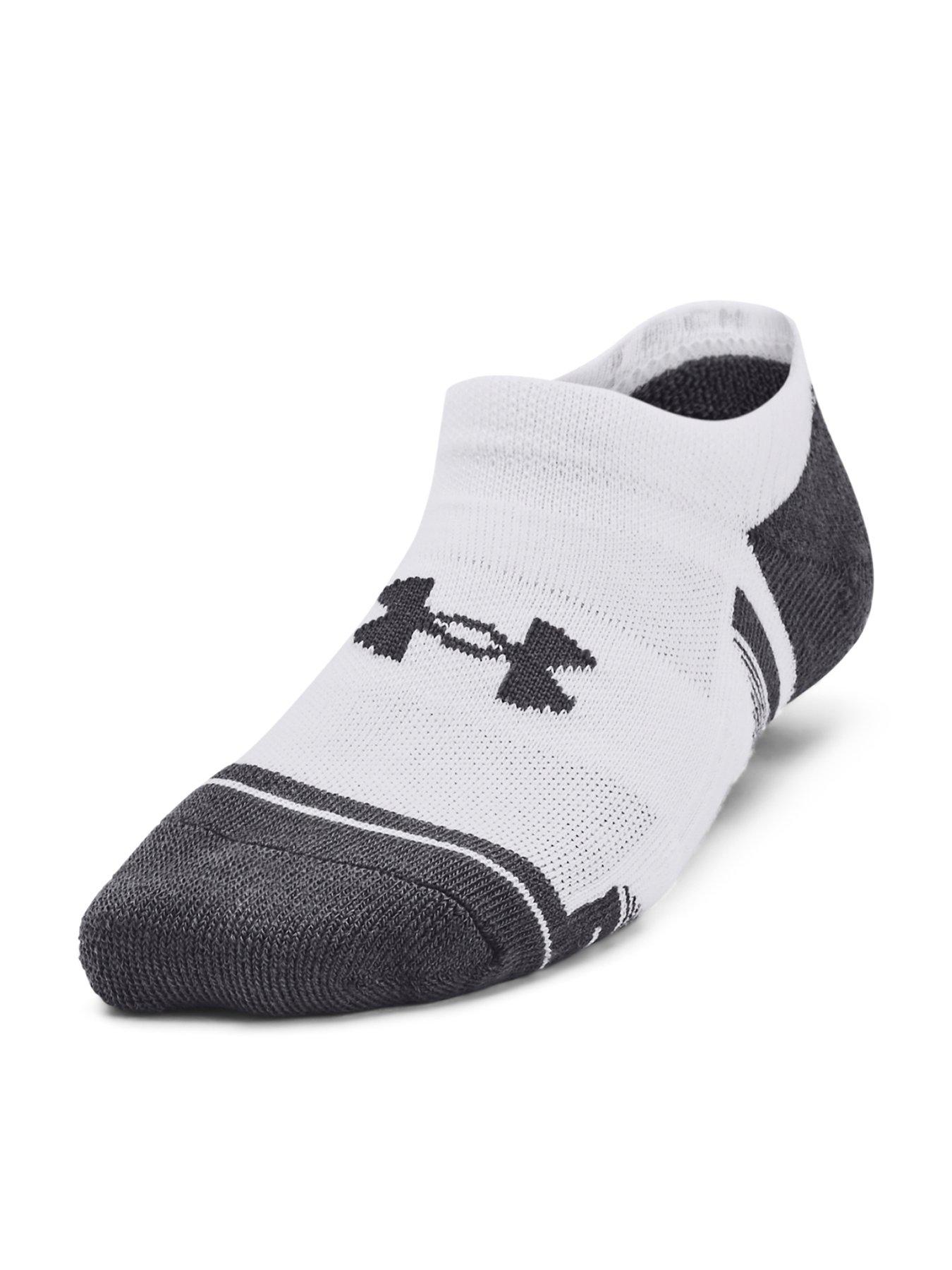 UNDER ARMOUR Junior Unisex Training Tech 3pack No Show Socks - White