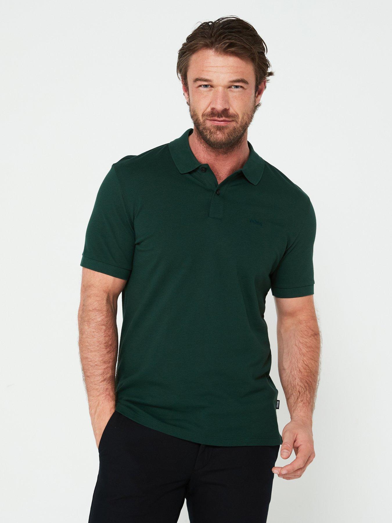 undefined Pallas Regular Cotton Pique Polo Shirt - Dark Green