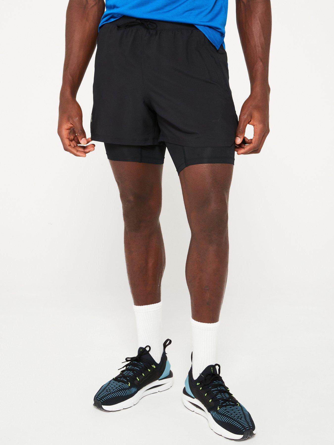 undefined Mens Running Launch 5inch 2-in-1 Shorts - Black