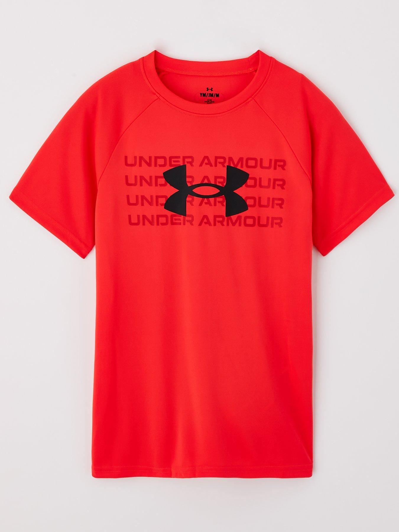 Orange under armour shirt youth on sale