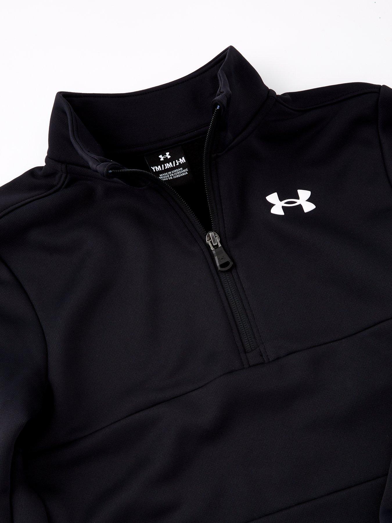  image of under-armour-girls-training-armour-fleece-12-zip-black