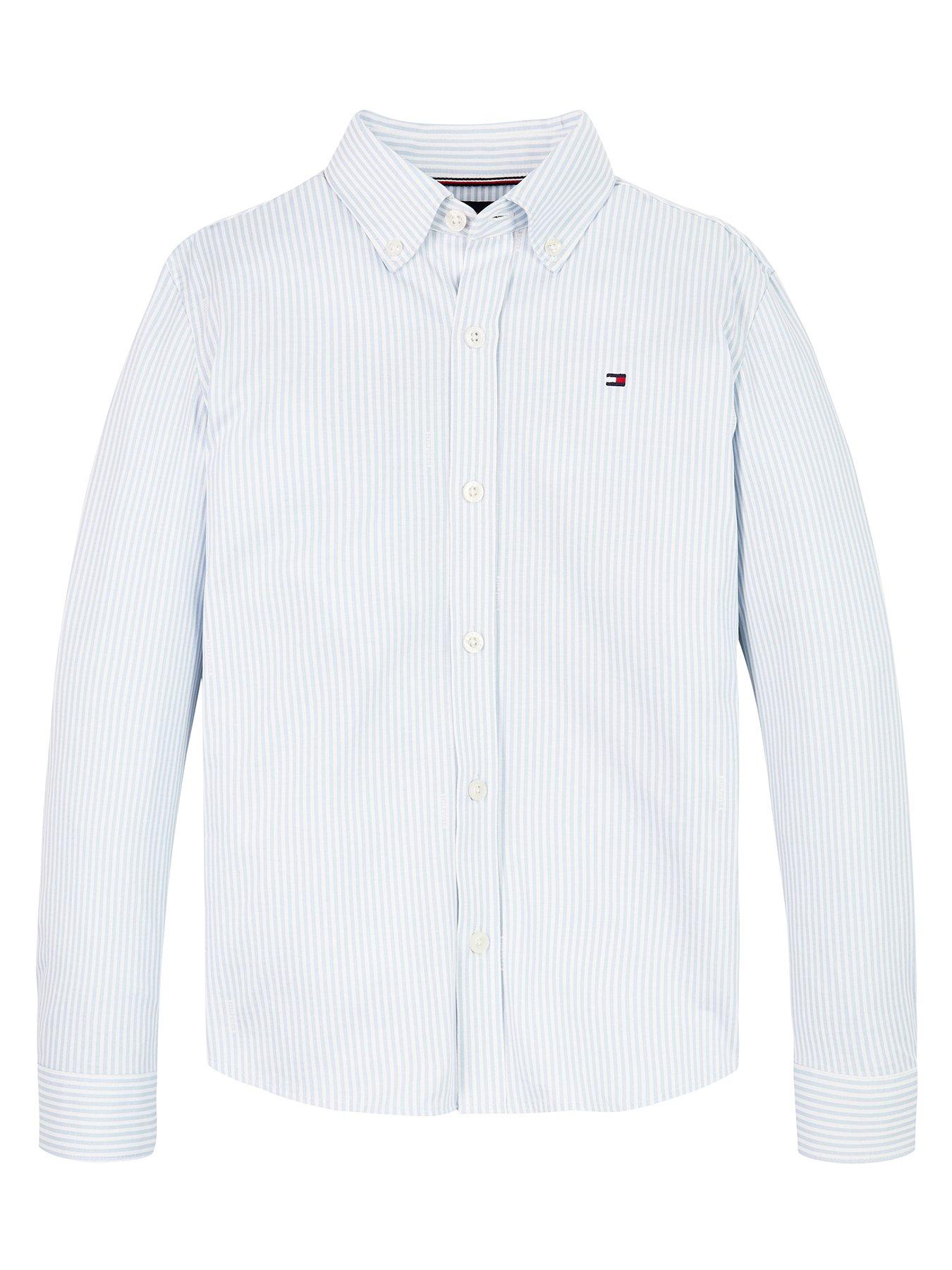 undefined Boys Allover Regular Long Sleeve Shirt - Blue