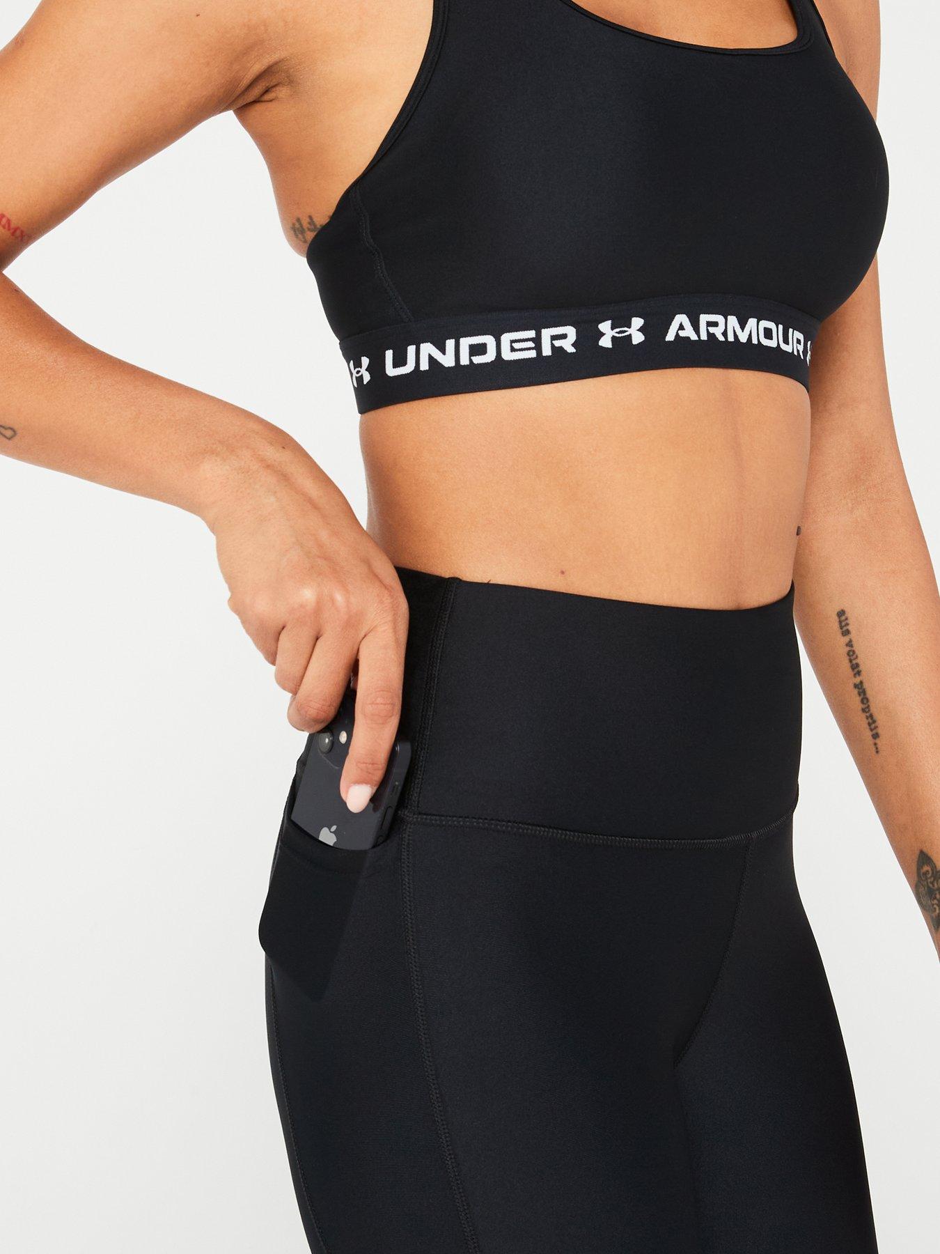 Image 4 of 5 of UNDER ARMOUR Womens Training Crossback Midi Support Bra - Black