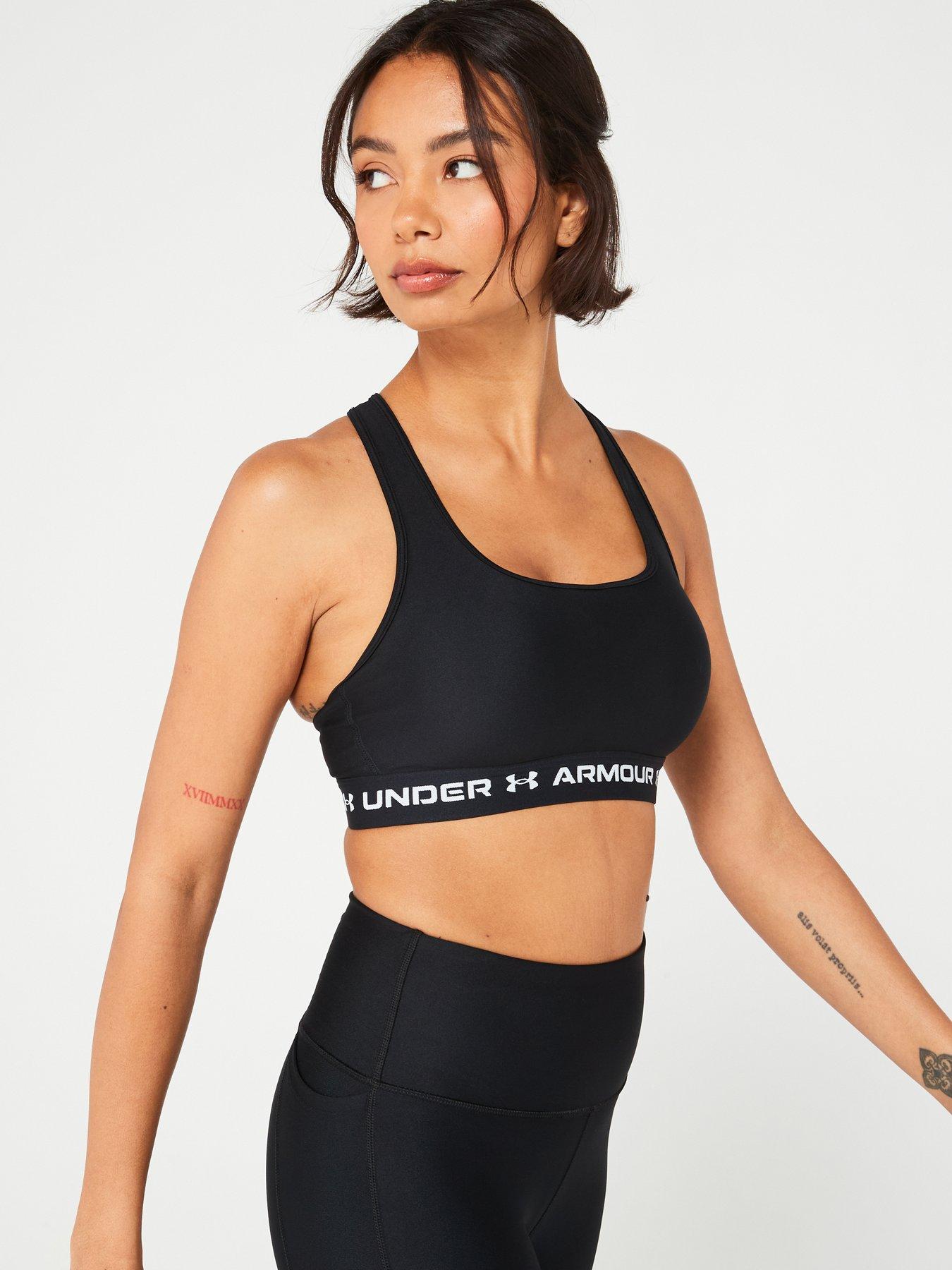 Image 5 of 5 of UNDER ARMOUR Womens Training Crossback Midi Support Bra - Black