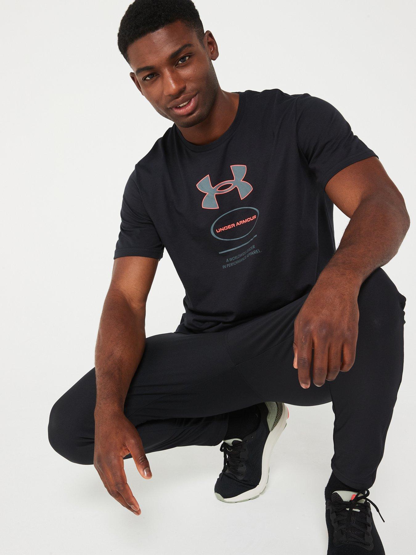  image of under-armour-mens-training-branded-gel-stack-t-shirt-black