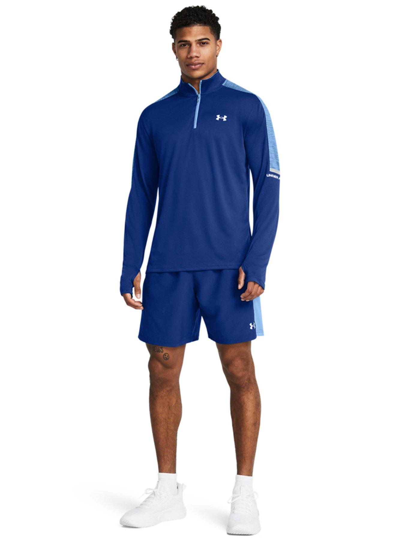 stillFront image of under-armour-mens-training-tech-utility-shorts-blue