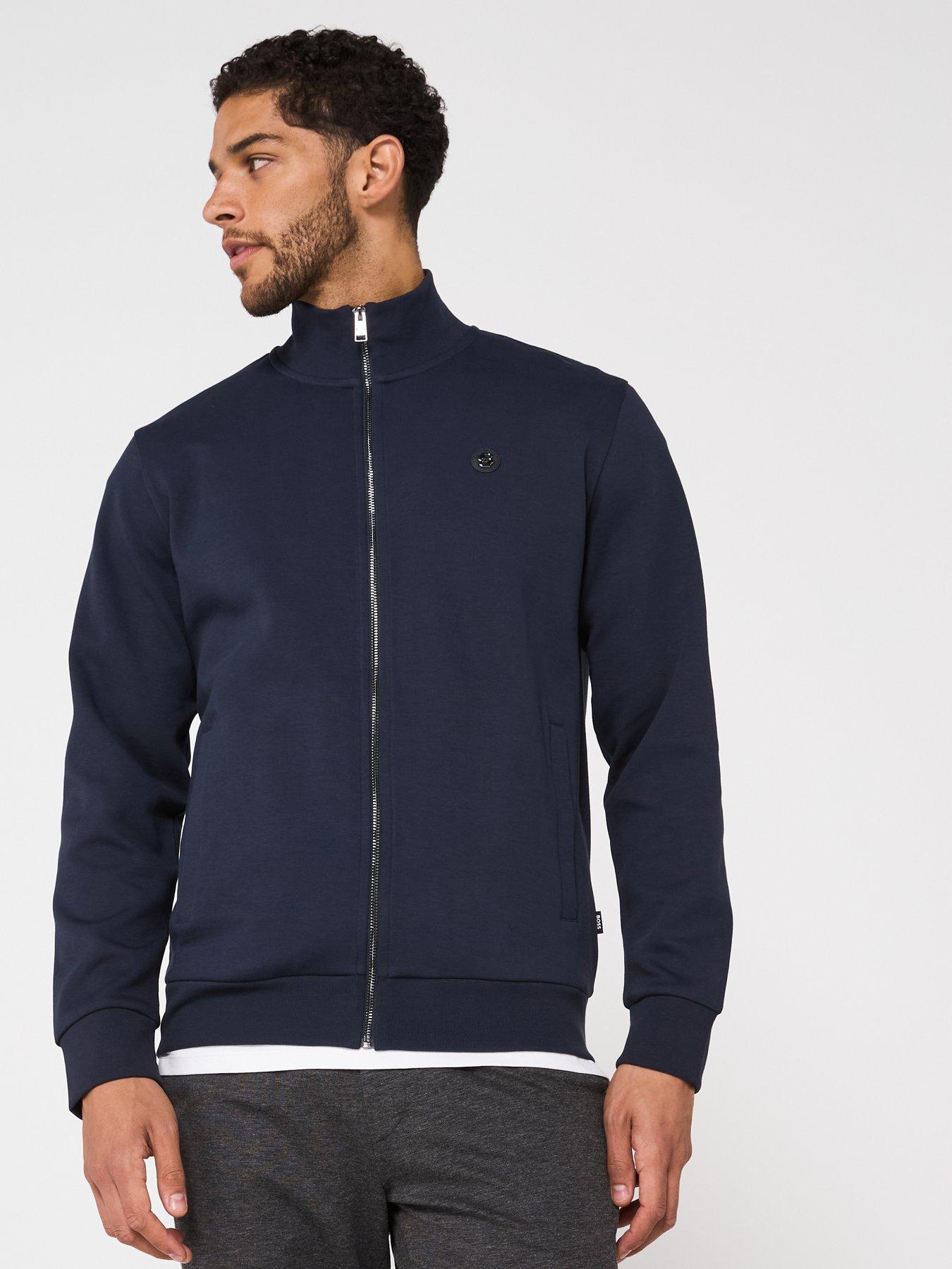 undefined C-Siza 01 Regular Fit BB Logo Zip Sweat Top - Navy