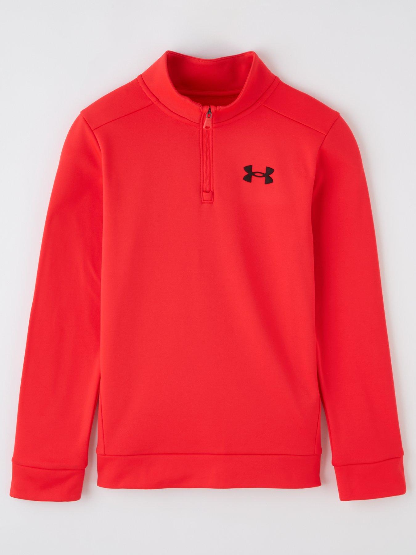 under-armour-boys-training-fleece-14-zip-red