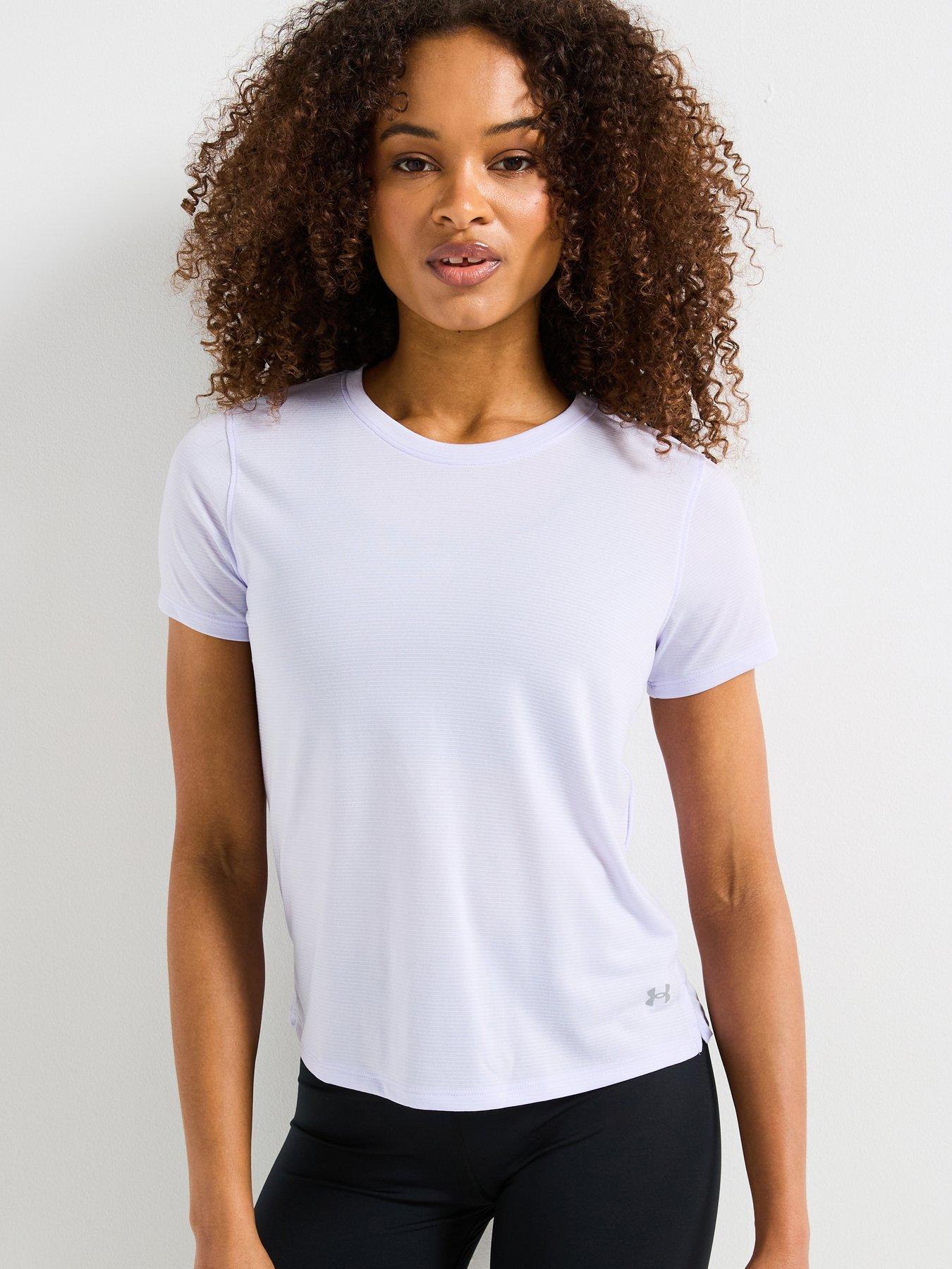 UNDER ARMOUR Womens Running Launch T-Shirt - Purple