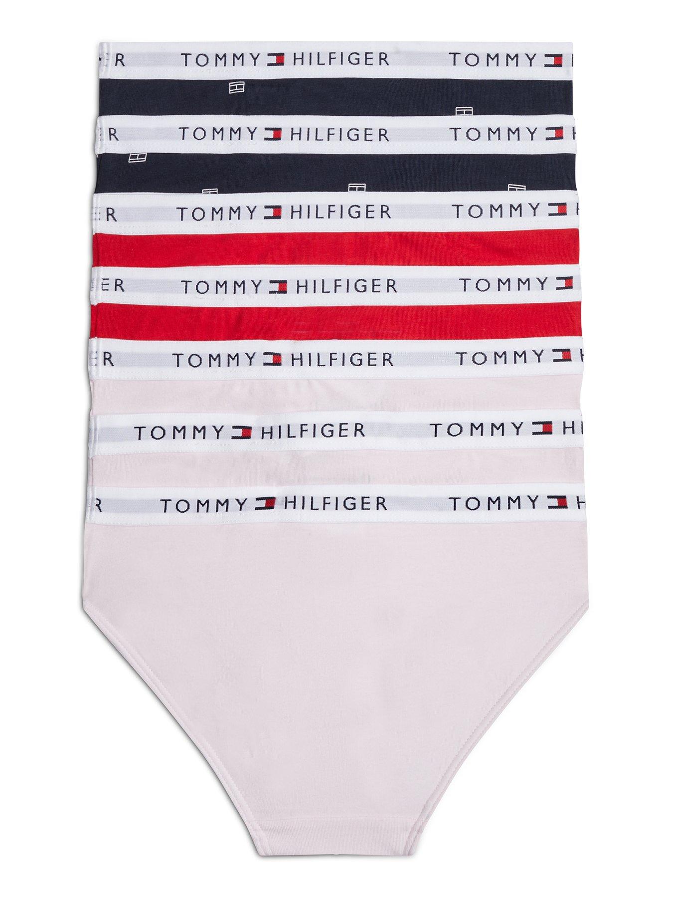  image of tommy-hilfiger-girls-7-pack-print-bikini-briefs-multi