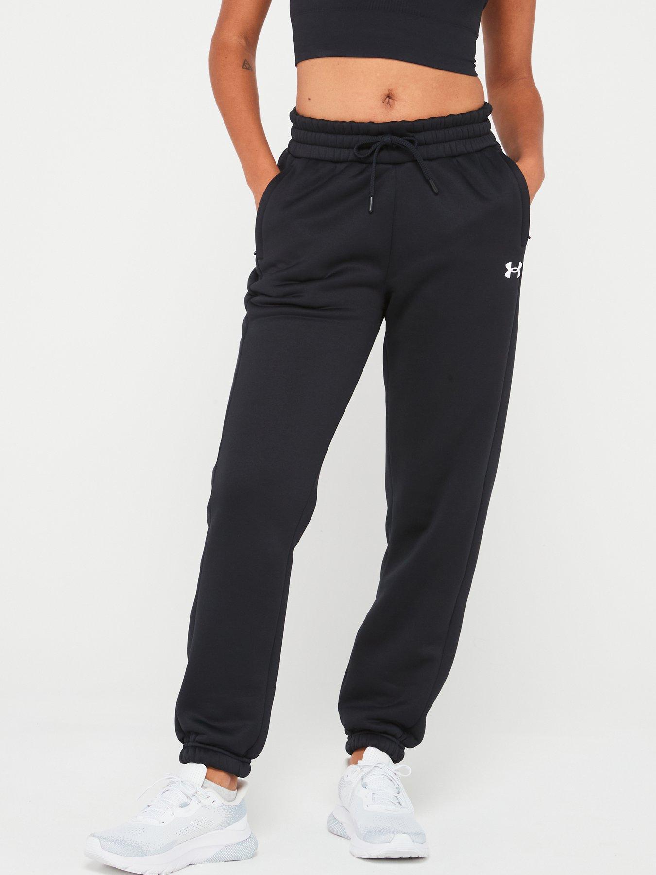 UNDER ARMOUR Womens Training Armour Fleece Pro Gym Pants Grey littlewoods