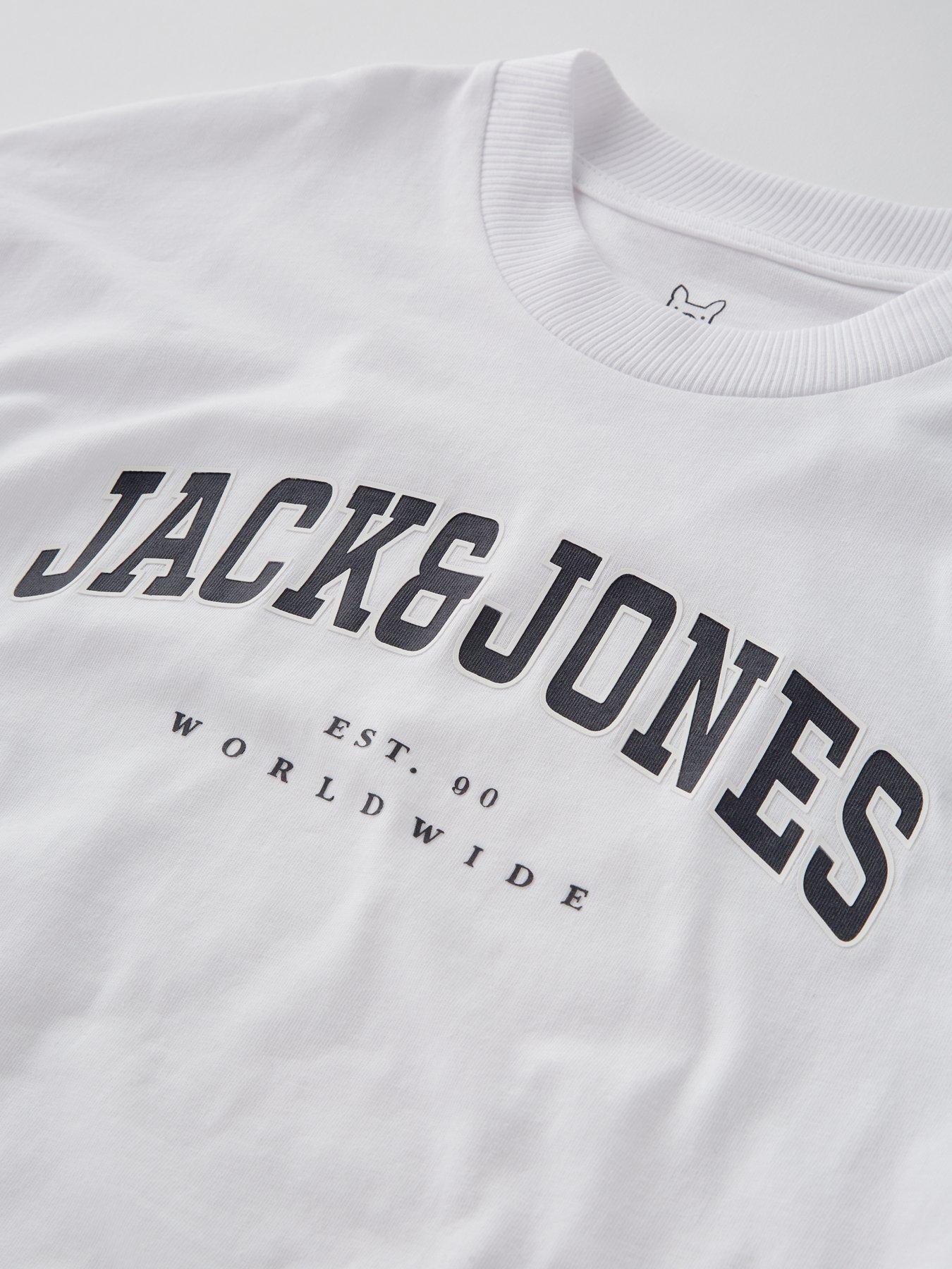  image of jack-jones-junior-boys-caleb-varsity-t-shirt-white