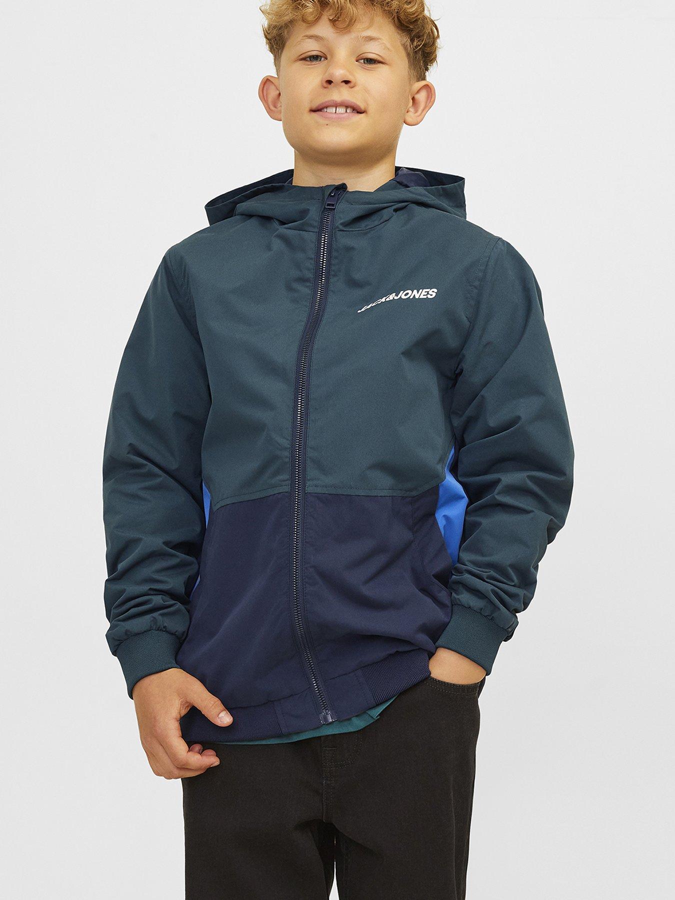 undefined Boys Rush Blocking Hood Bomber Lightweight Jacket - Magical Forest - Dark Green