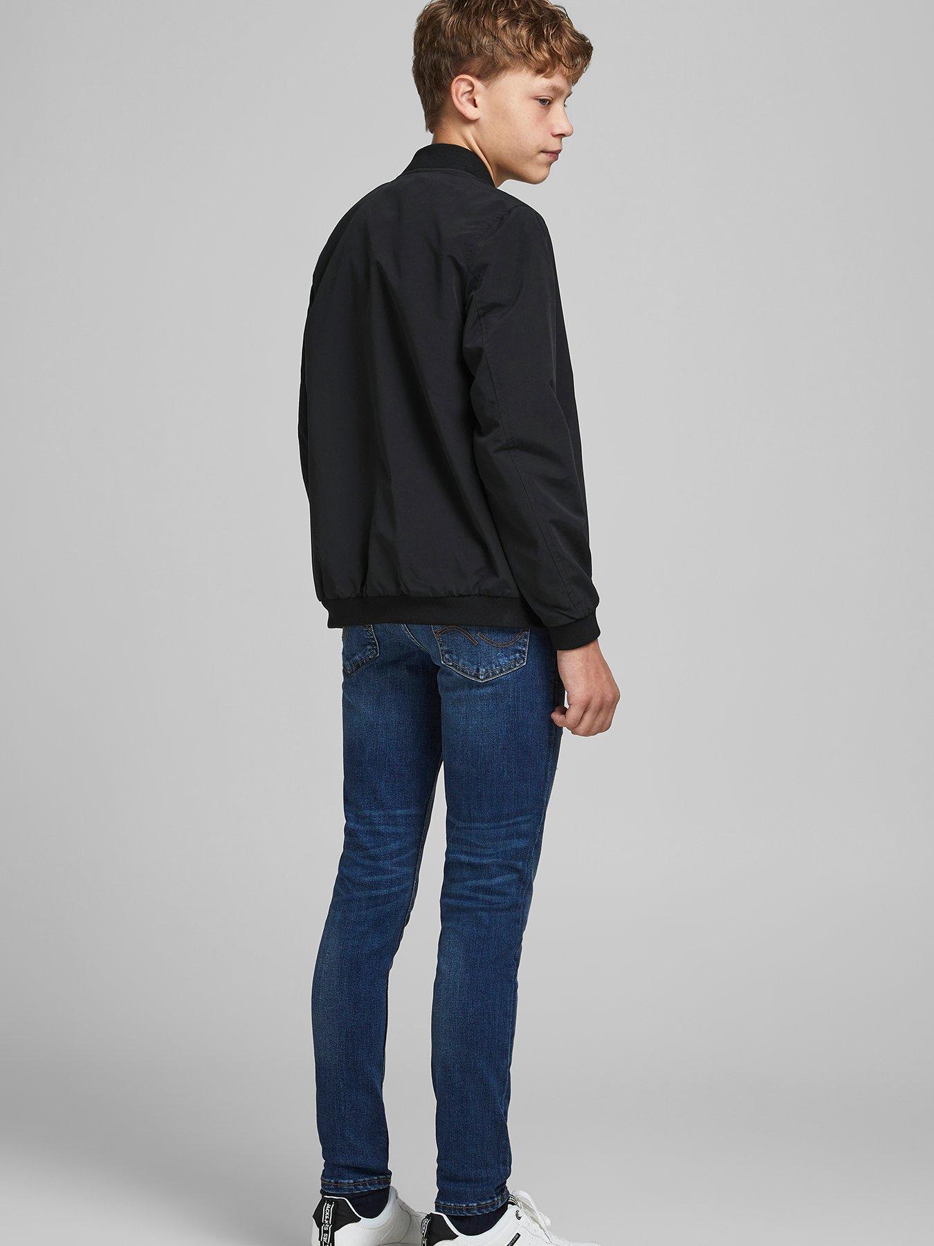 Image 3 of 5 of Jack & Jones Junior Boys Rush Bomber Lightweight Jacket - Black