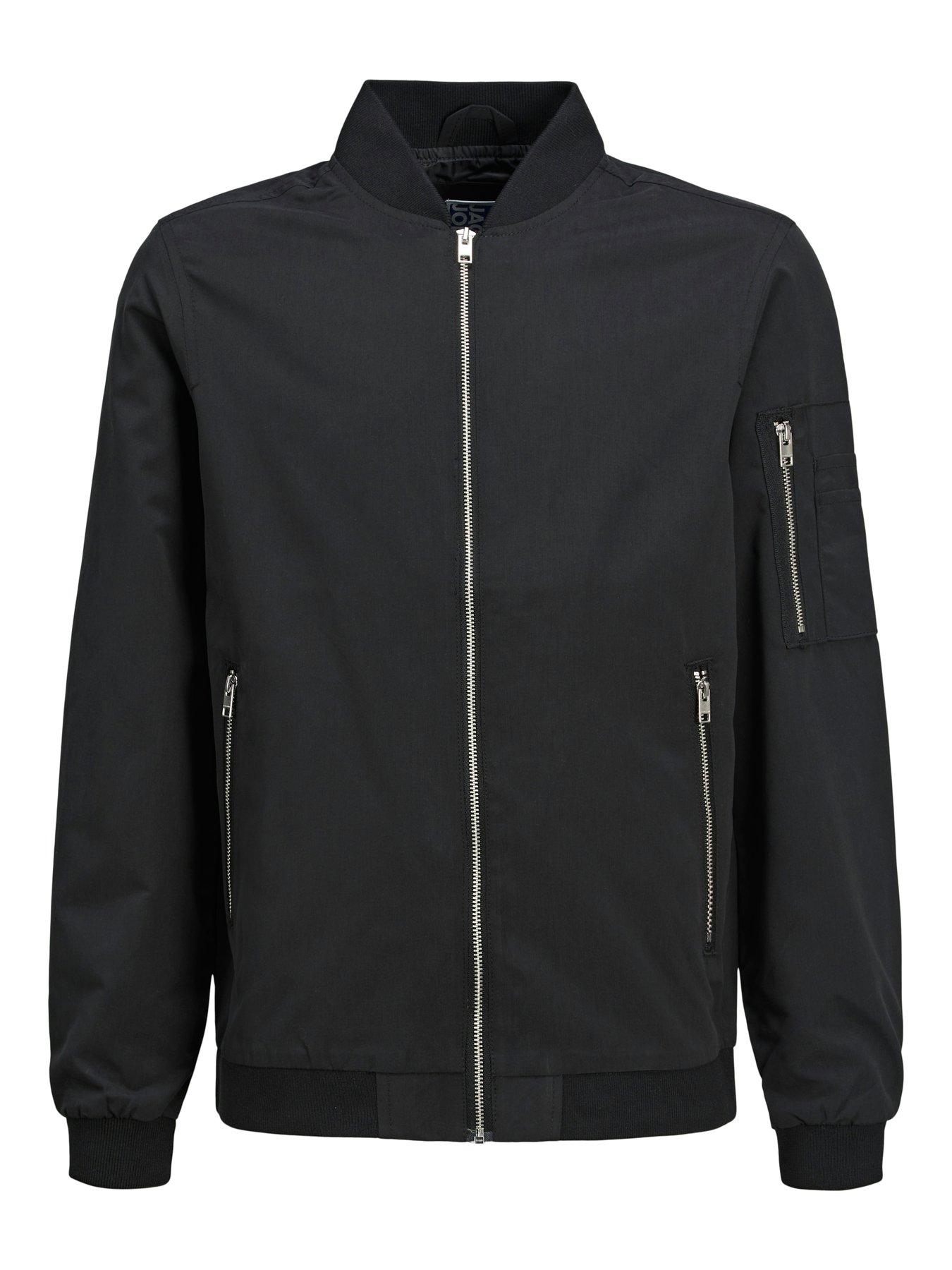 Image 4 of 5 of Jack & Jones Junior Boys Rush Bomber Lightweight Jacket - Black