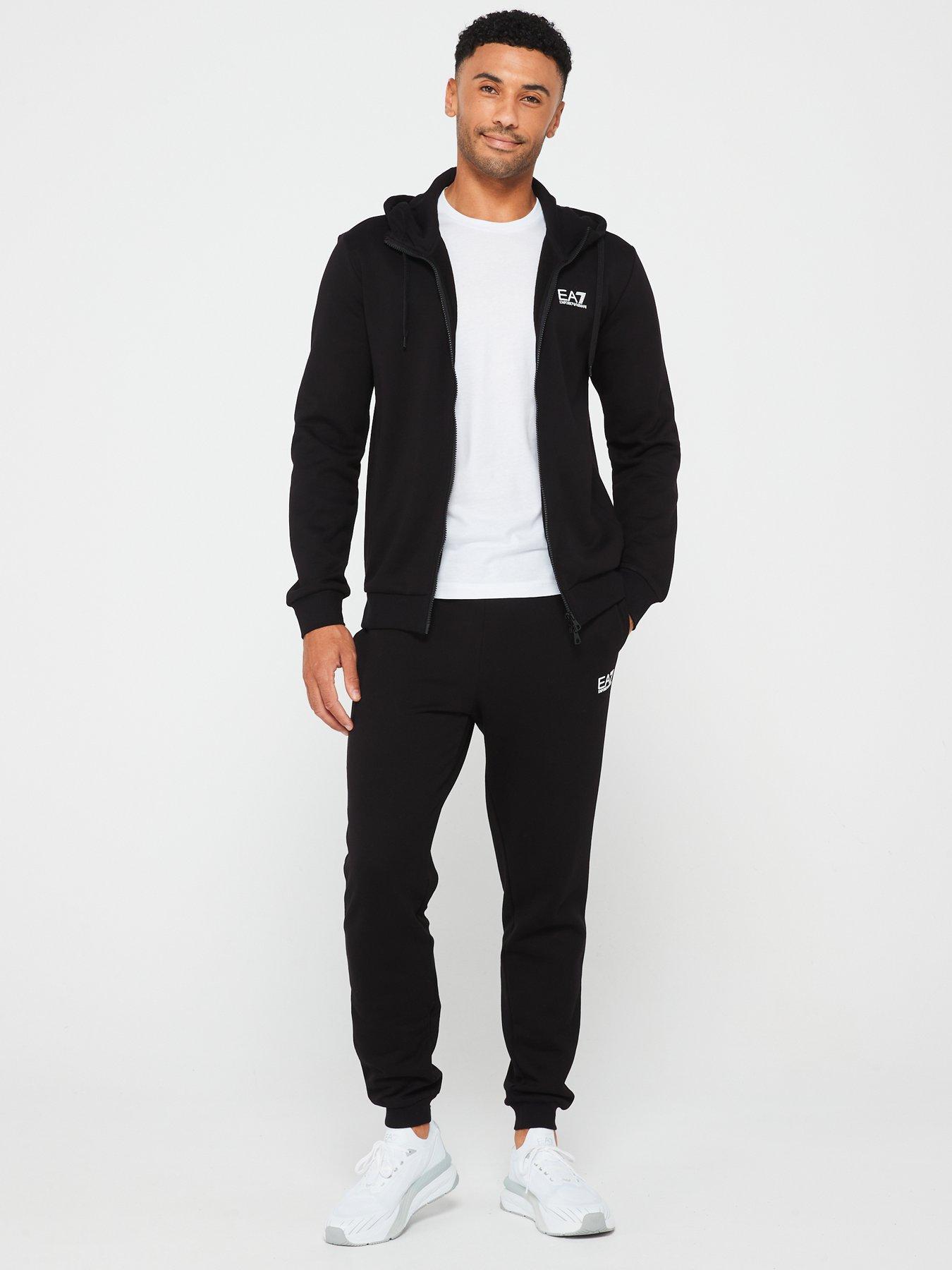 Image 3 of 4 of EA7 Emporio Armani Core Id Zip Hoodie Fleece Tracksuit - Black