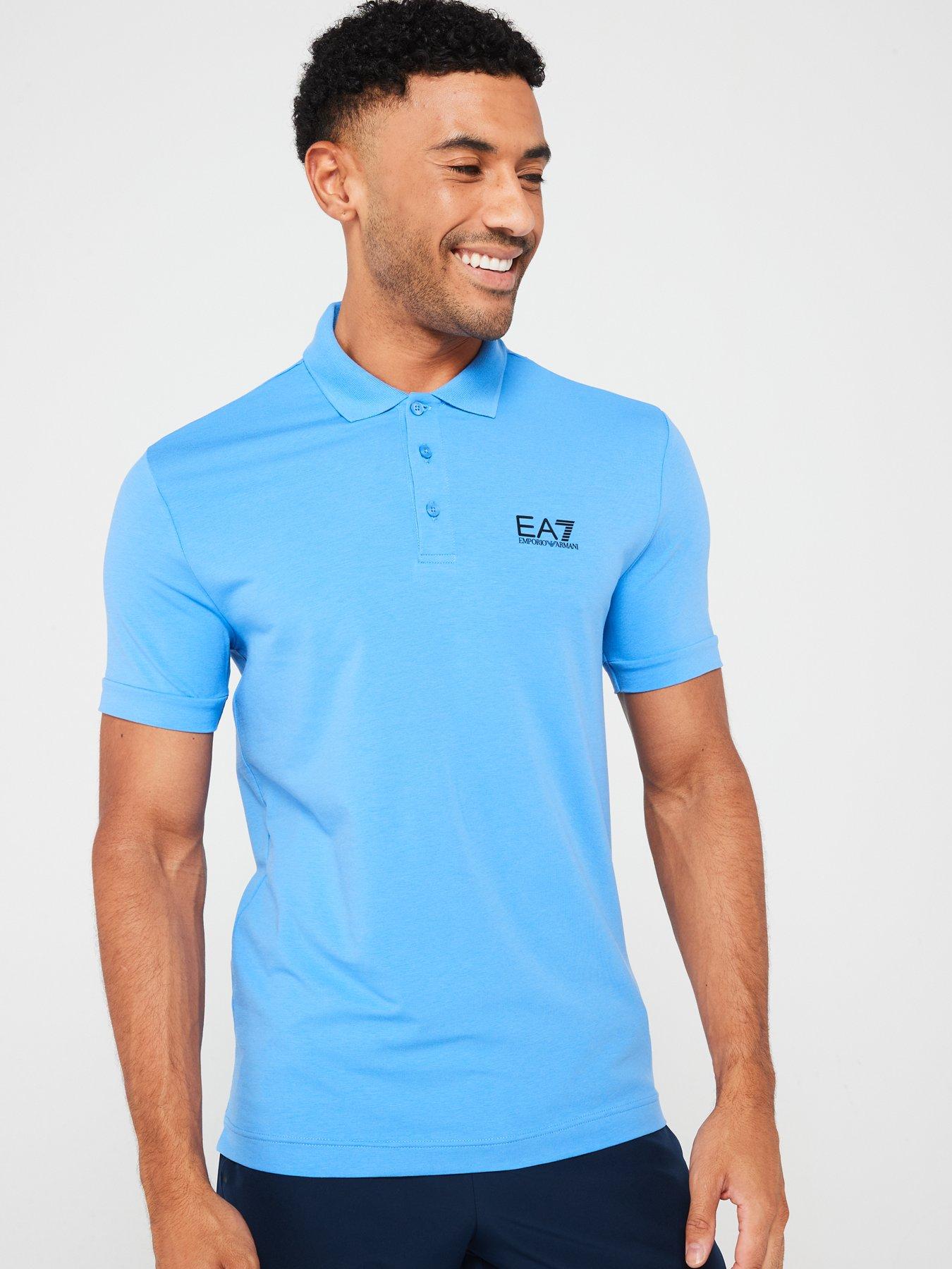 Ea7 blue t shirt best sale