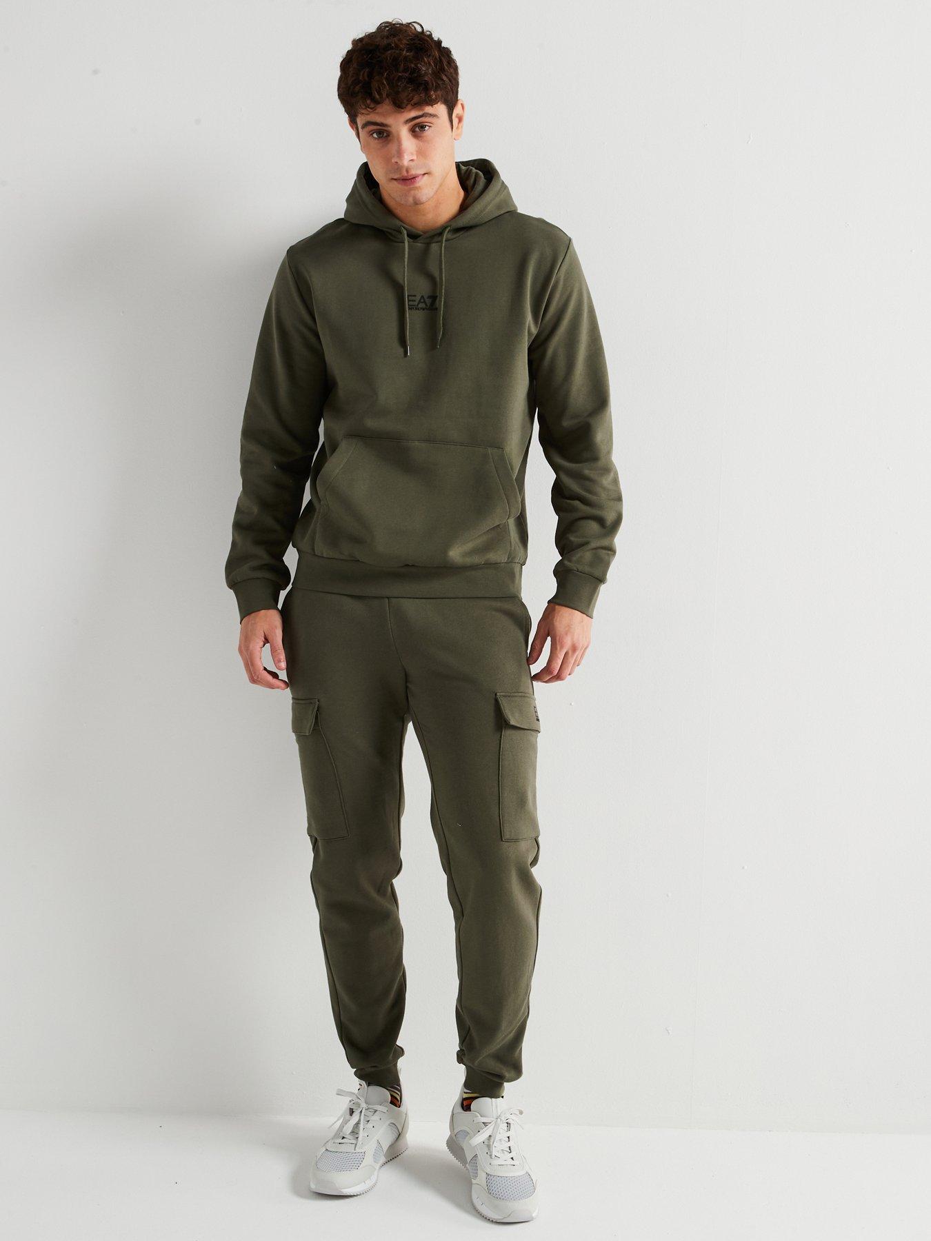 Image 3 of 6 of EA7 Emporio Armani Core Id Centre Logo Hoodie - Khaki